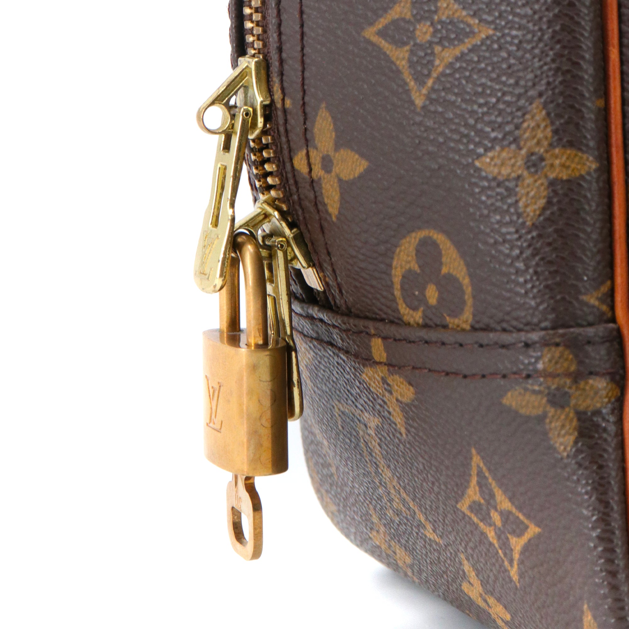 LOUIS VUITTON - Sac à main Deauville Louis Vuitton en toile monogramée