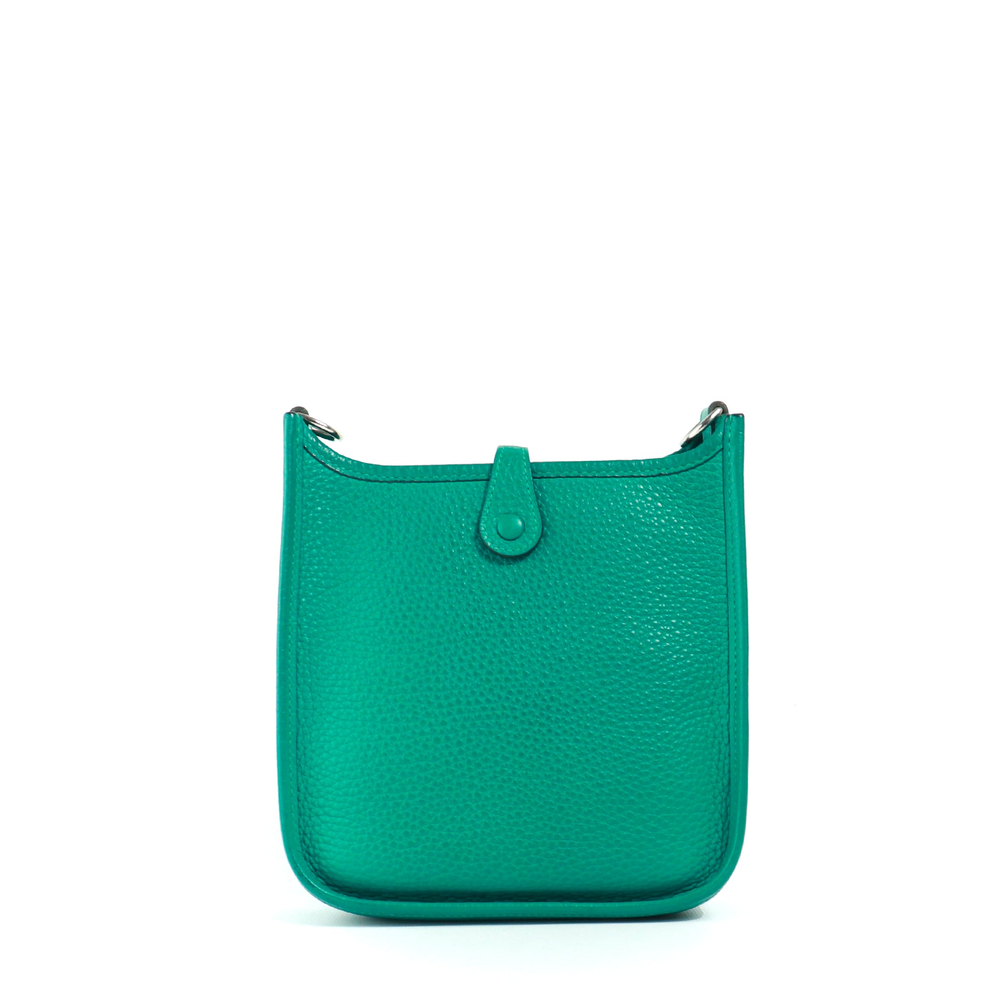 HERMÈS - Sac à bandoulière Evelyne 16 en cuir taurillon vert verone