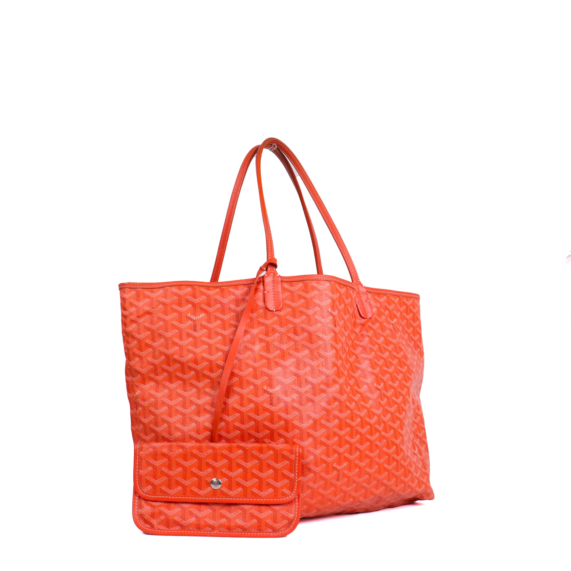 GOYARD - Sac cabas Saint Louis GM Goyard en toile enduite orange