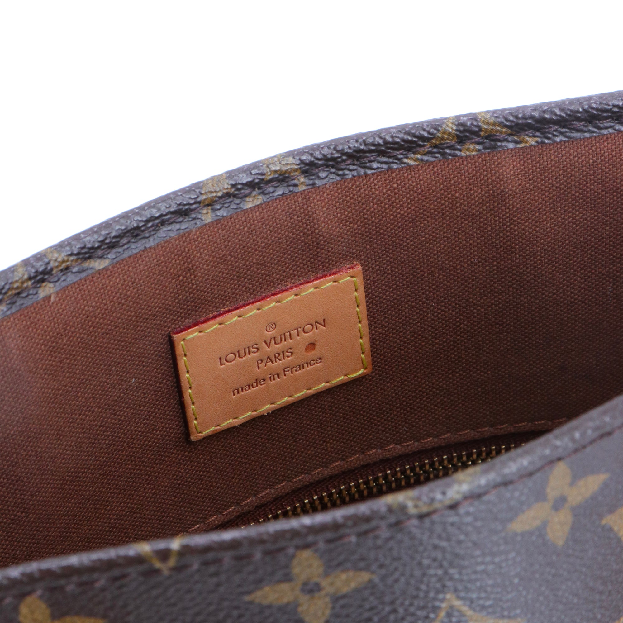 LOUIS VUITTON - Sac cabas plat Louis Vuitton en toile monogrammée