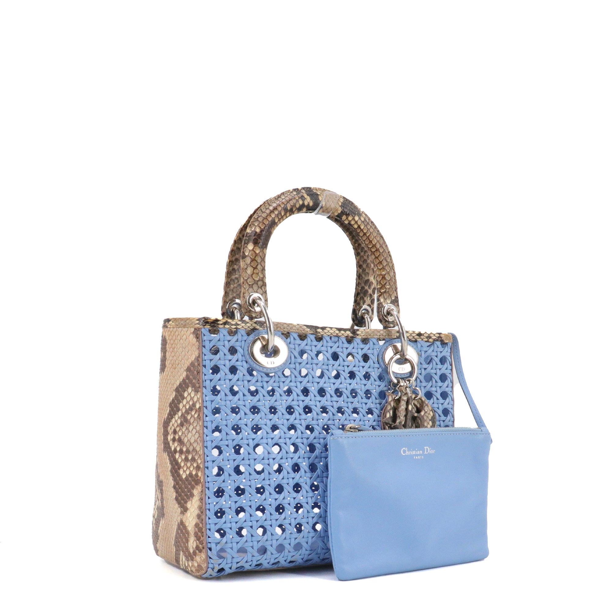 DIOR - Sac à main Lady Dior édition limitée en cuir exotique python