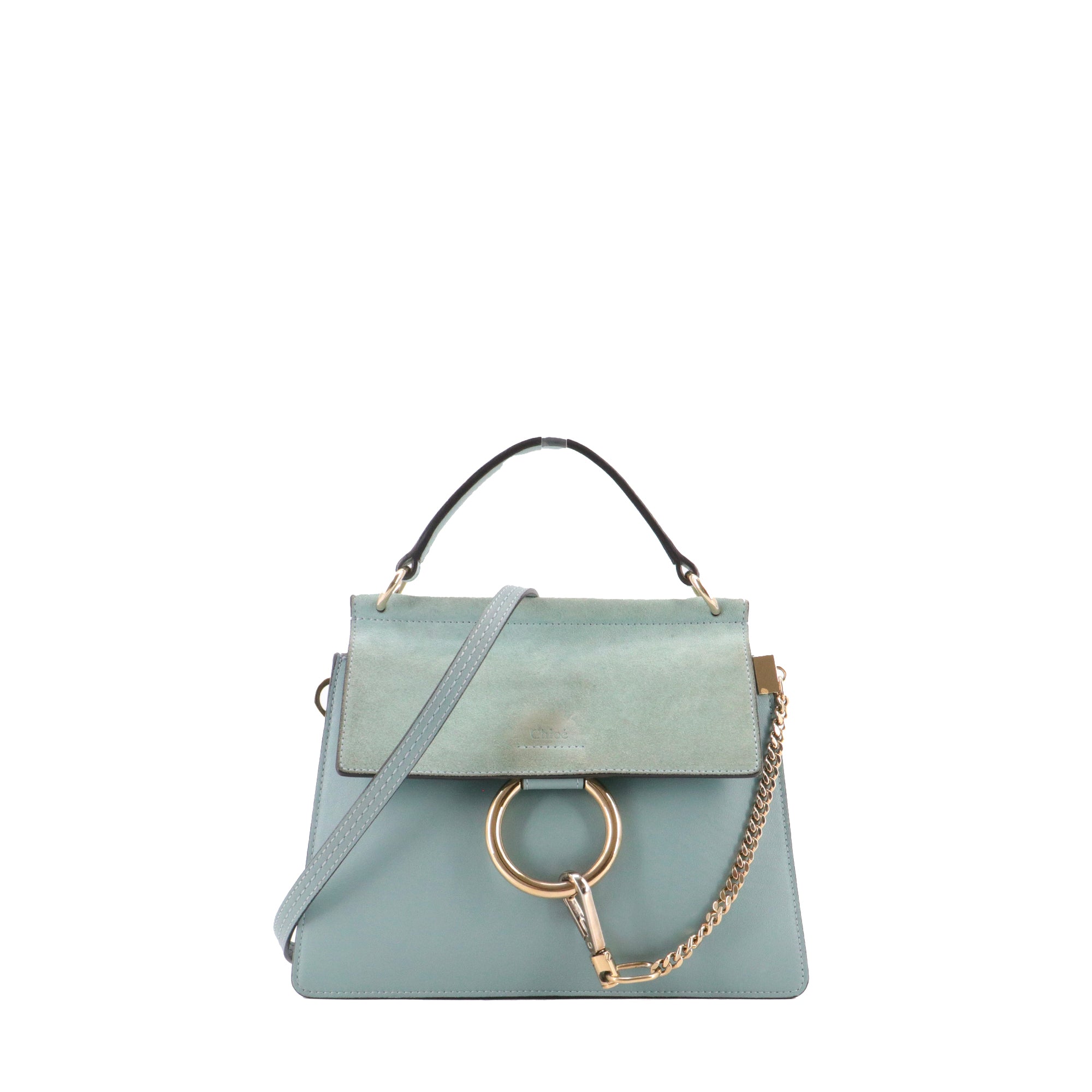CHLOÉ - Sac à bandoulière Faye Chloé en cuir bleu