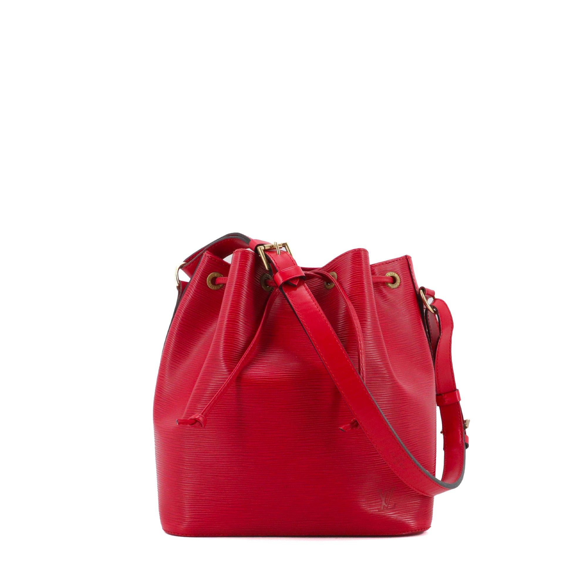 LOUIS VUITTON - Sac à main Noé PM Louis Vuitton en cuir épi rouge