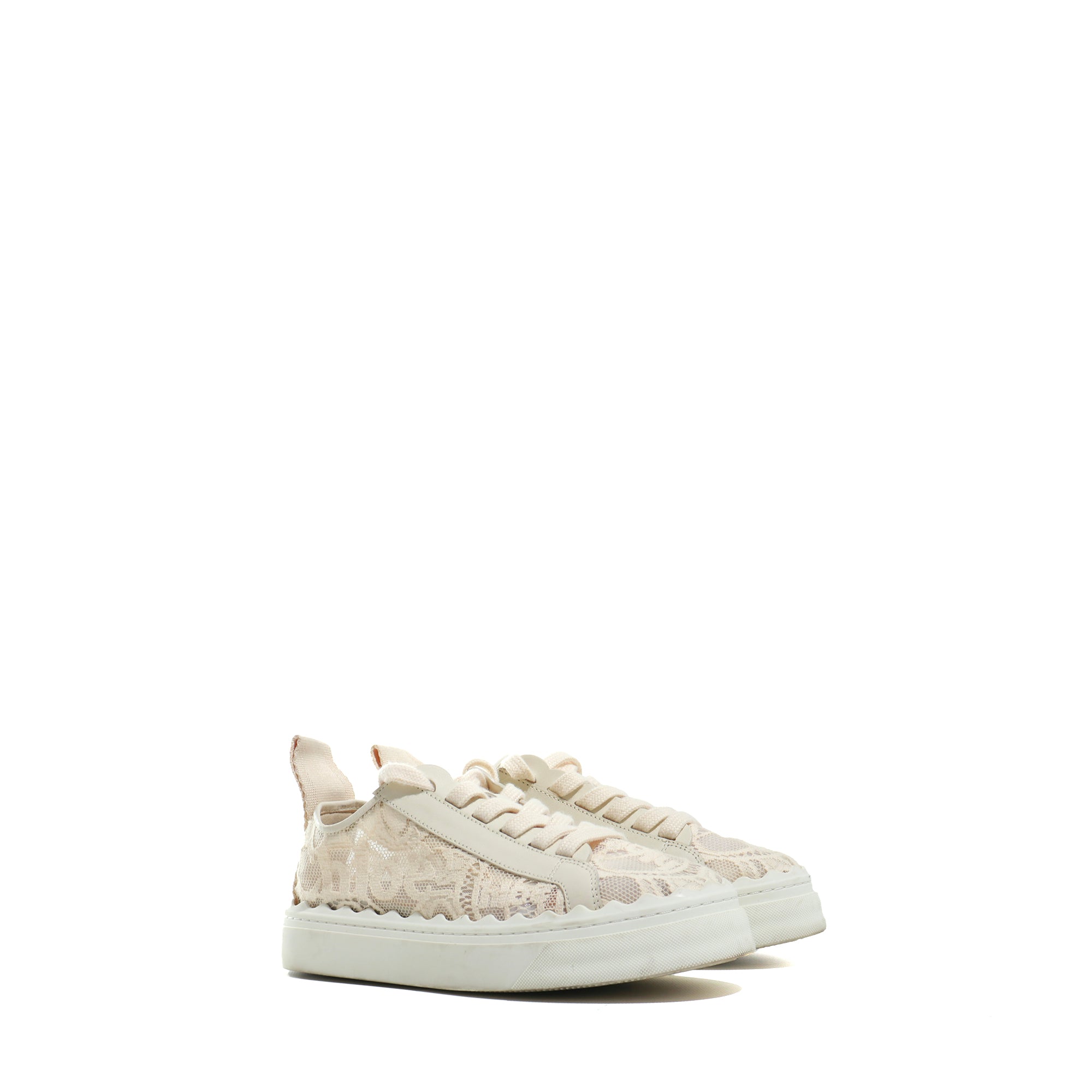 CHLOÉ - Sneakers Lauren en toile beige (T35)
