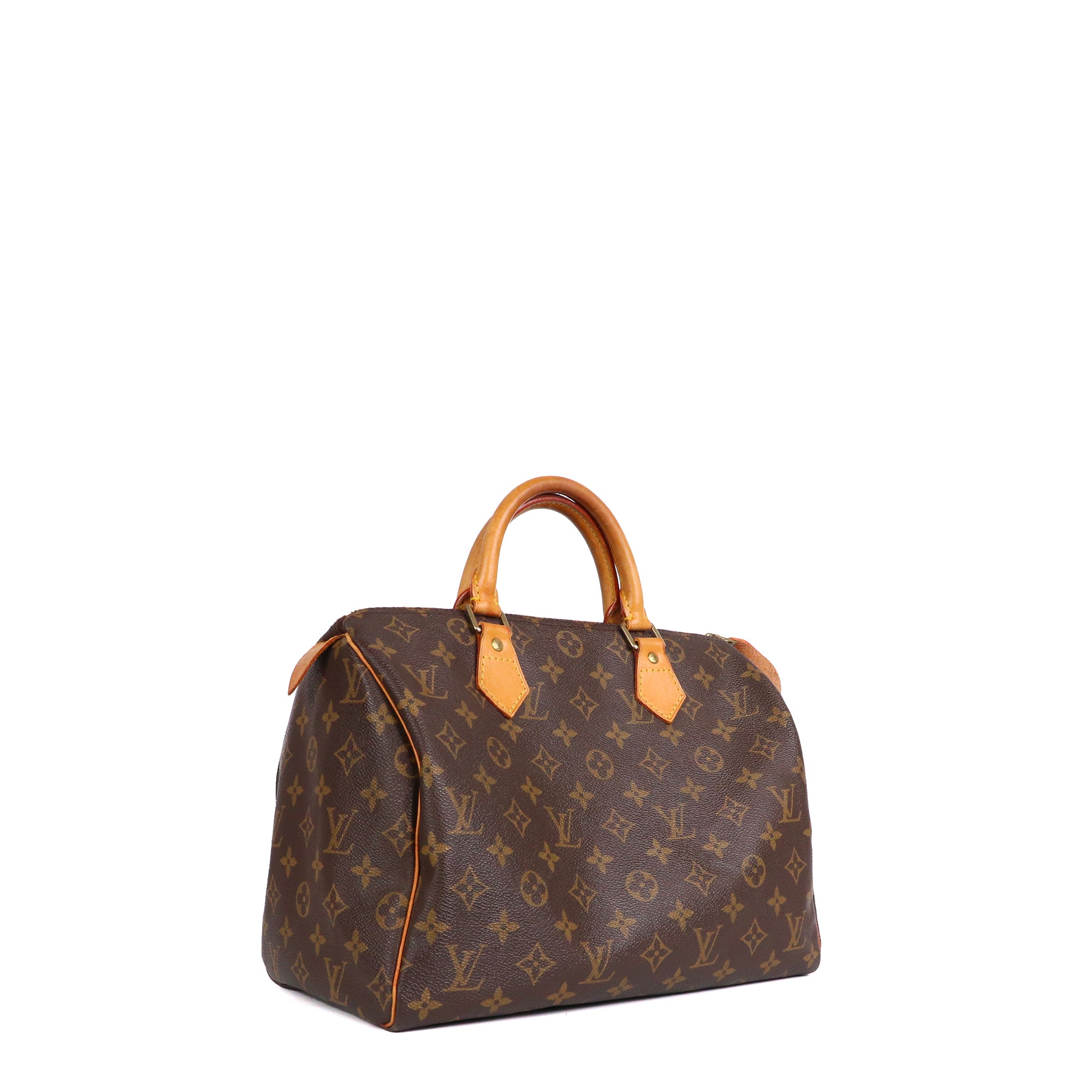 LOUIS VUITTON - Sac à main Speedy 30 Louis Vuitton en toile monogrammée