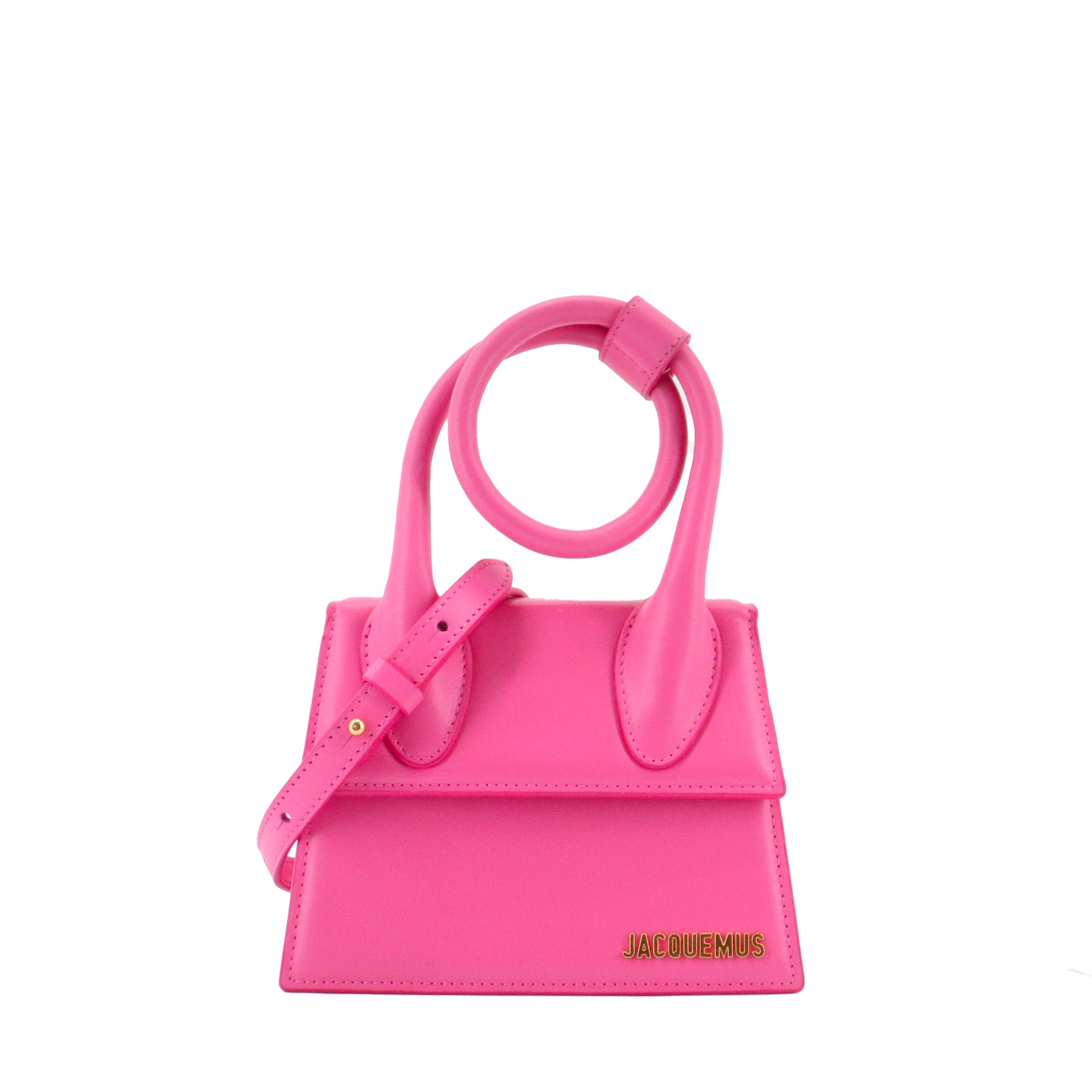 JACQUEMUS - Sac à bandoulière Chiquito noeud Jacquemus en cuir rose