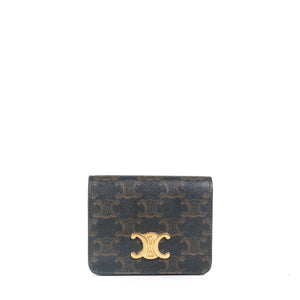 CELINE - Triomphe Compact Wallet in coated canvas