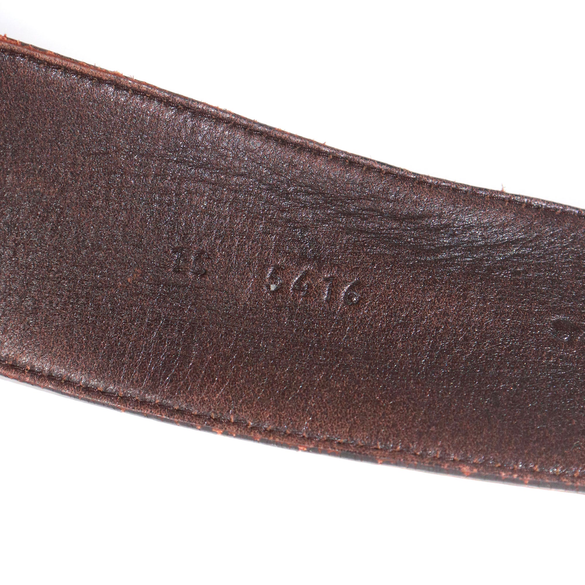 PRADA - Ceinture en python marron vintage (T85)