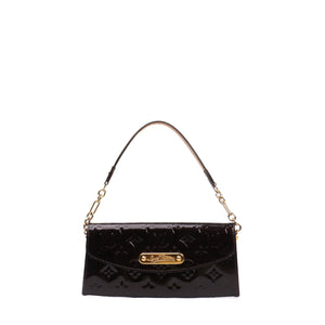 LOUIS VUITTON - Pochette Sunset Boulevard Louis Vuitton en cuir verni bordeaux