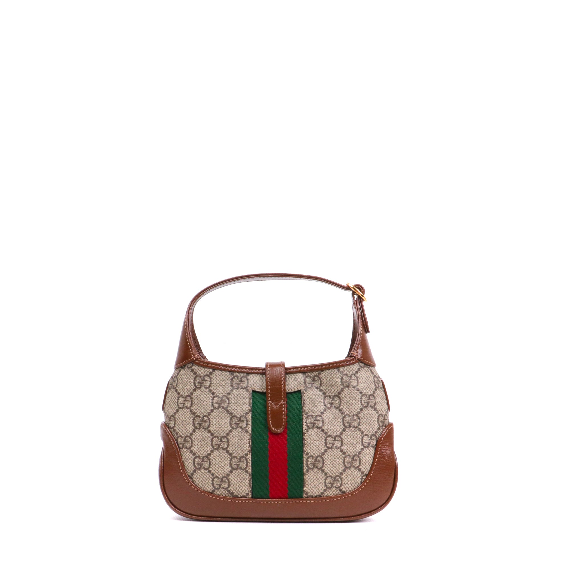 GUCCI - Sac à bandoulière Jackie 1961 Mini Gucci en toile monogrammée et cuir