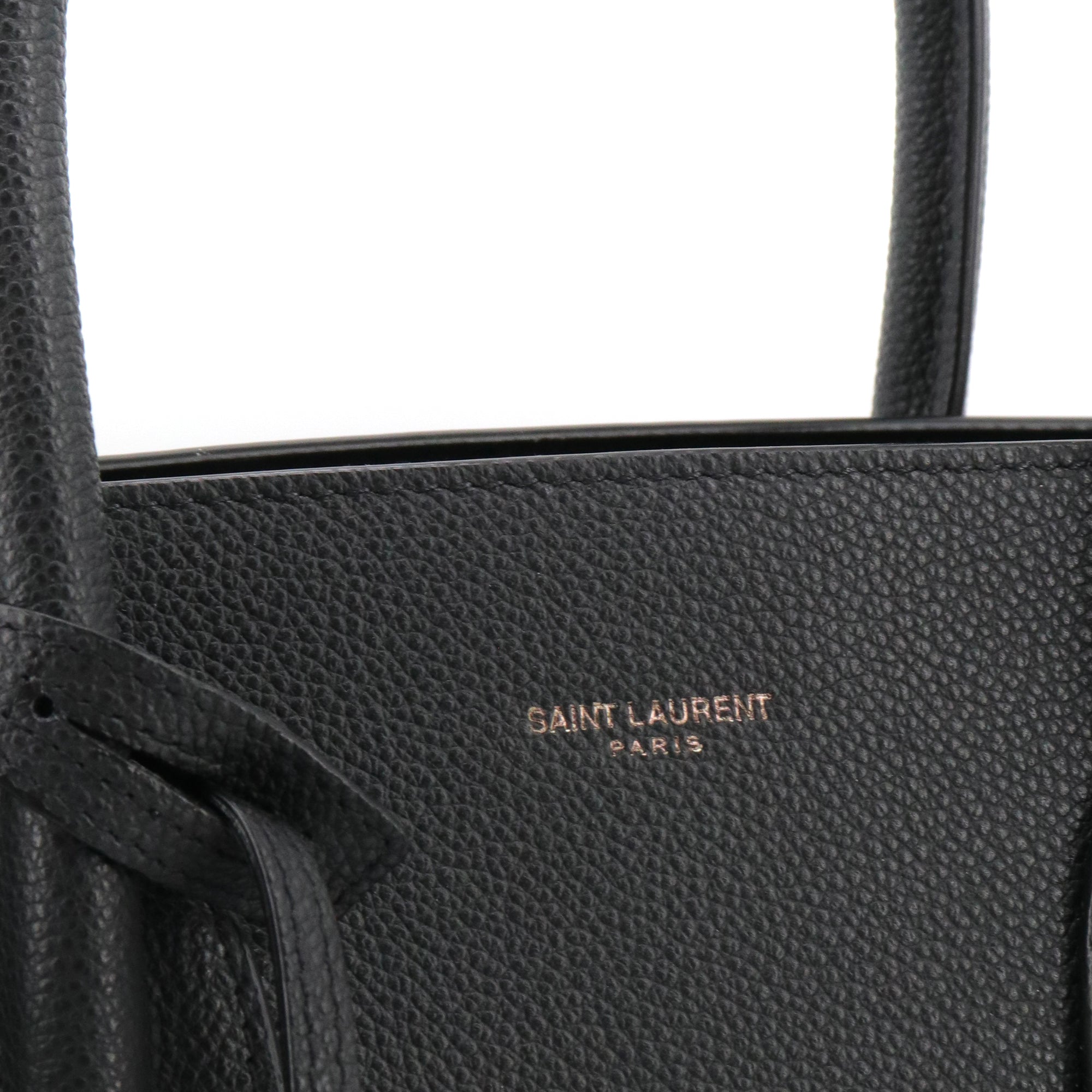 SAINT LAURENT - Sac de Jour Large Saint Laurent en cuir grainé noir