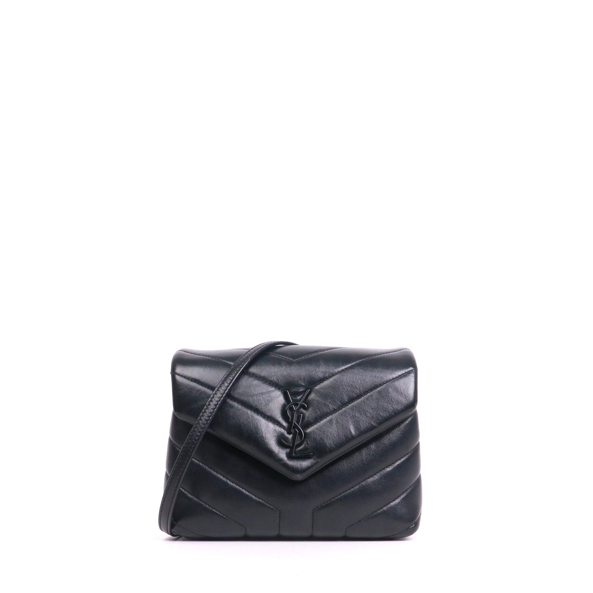 SAINT LAURENT - Saint Laurent Loulou small shoulder bag in black quilted leather