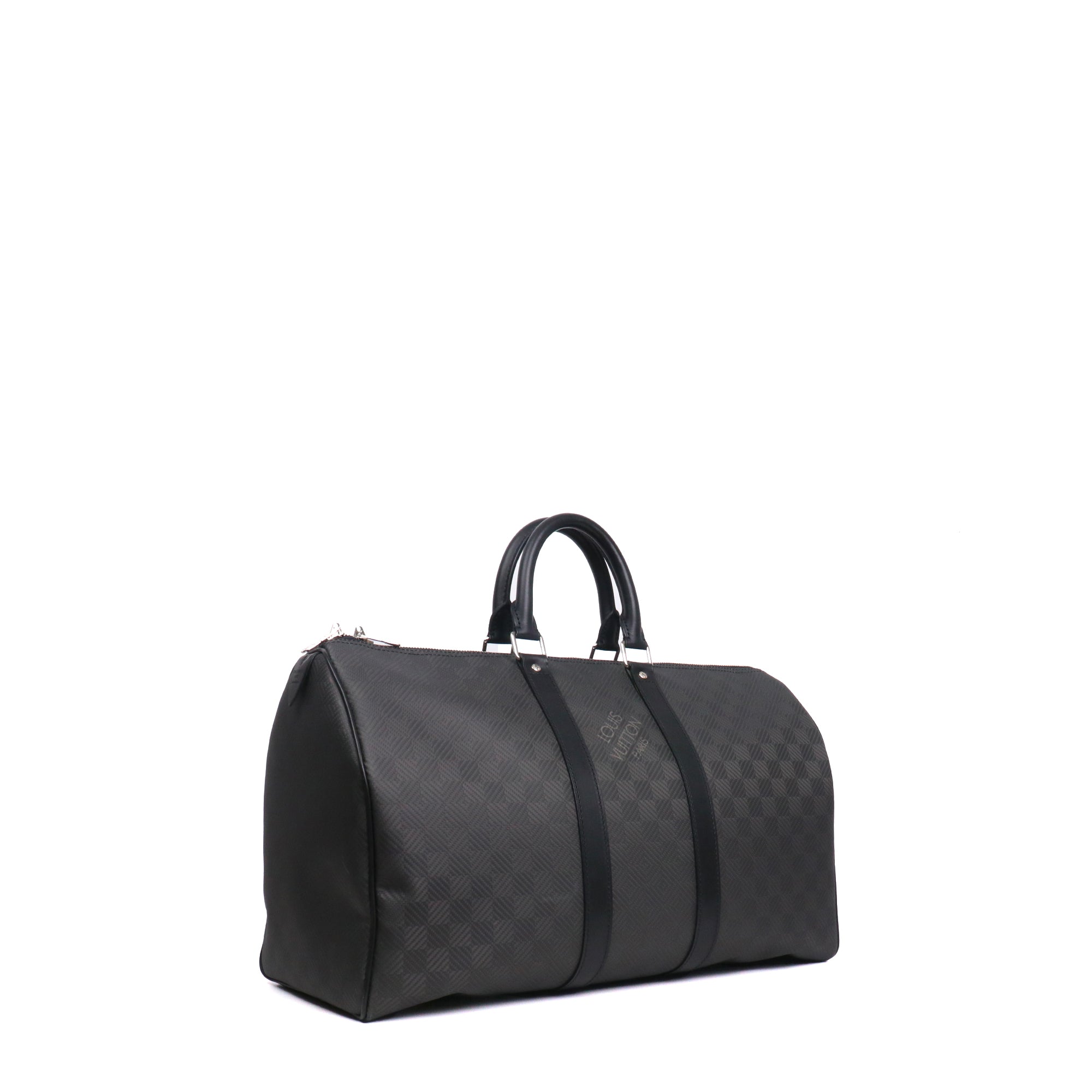 LOUIS VUITTON - Sac de voyage Keepall 45 Louis Vuitton en toile damier carbone