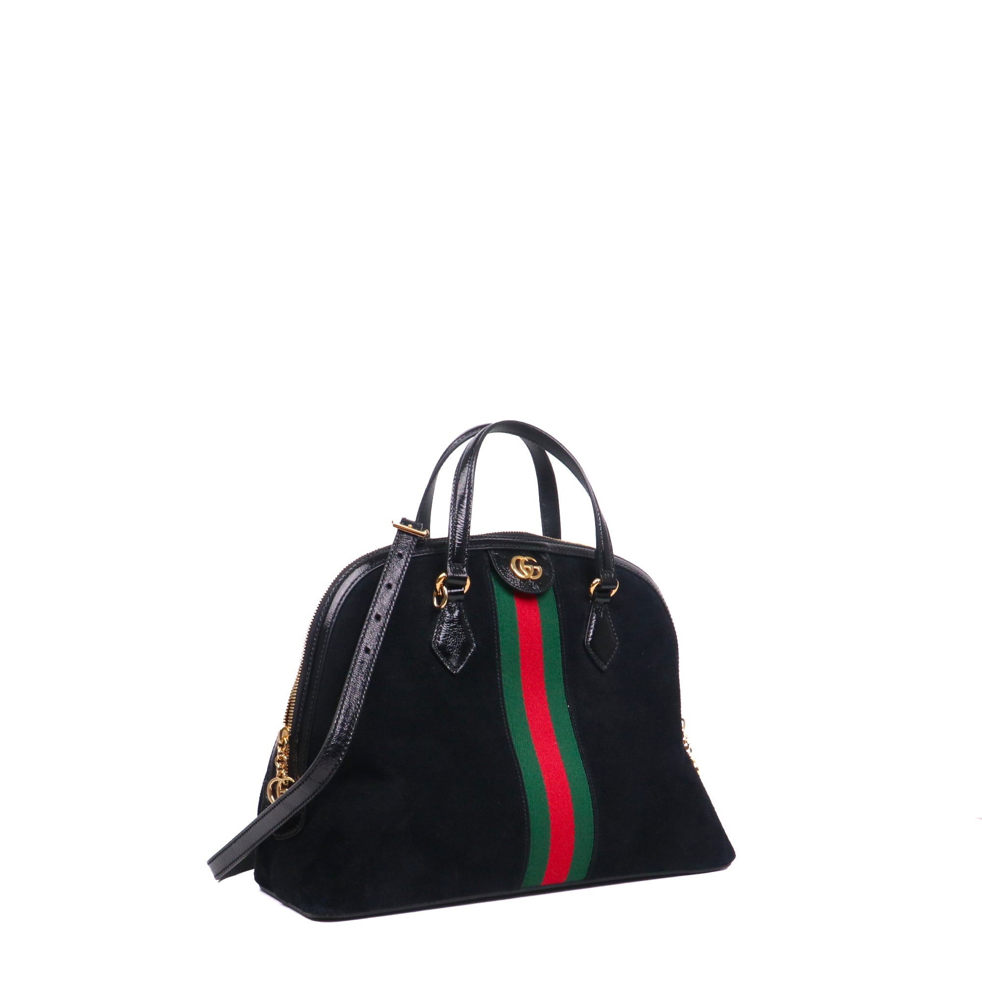 GUCCI - Sac à bandoulière Ophidia Dome Gucci en daim noir