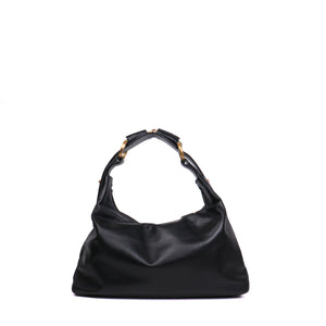 GUCCI - Sac à épaule Hobo Horsebit Gucci en cuir noir