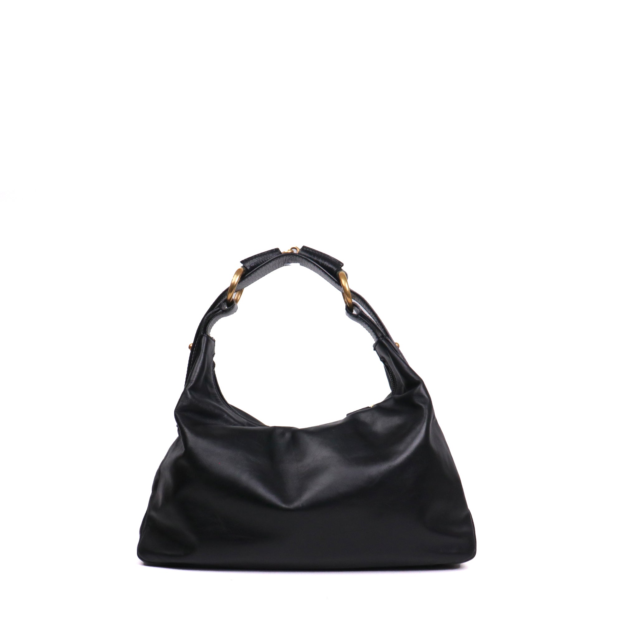 GUCCI - Sac à épaule Hobo Horsebit Gucci en cuir noir
