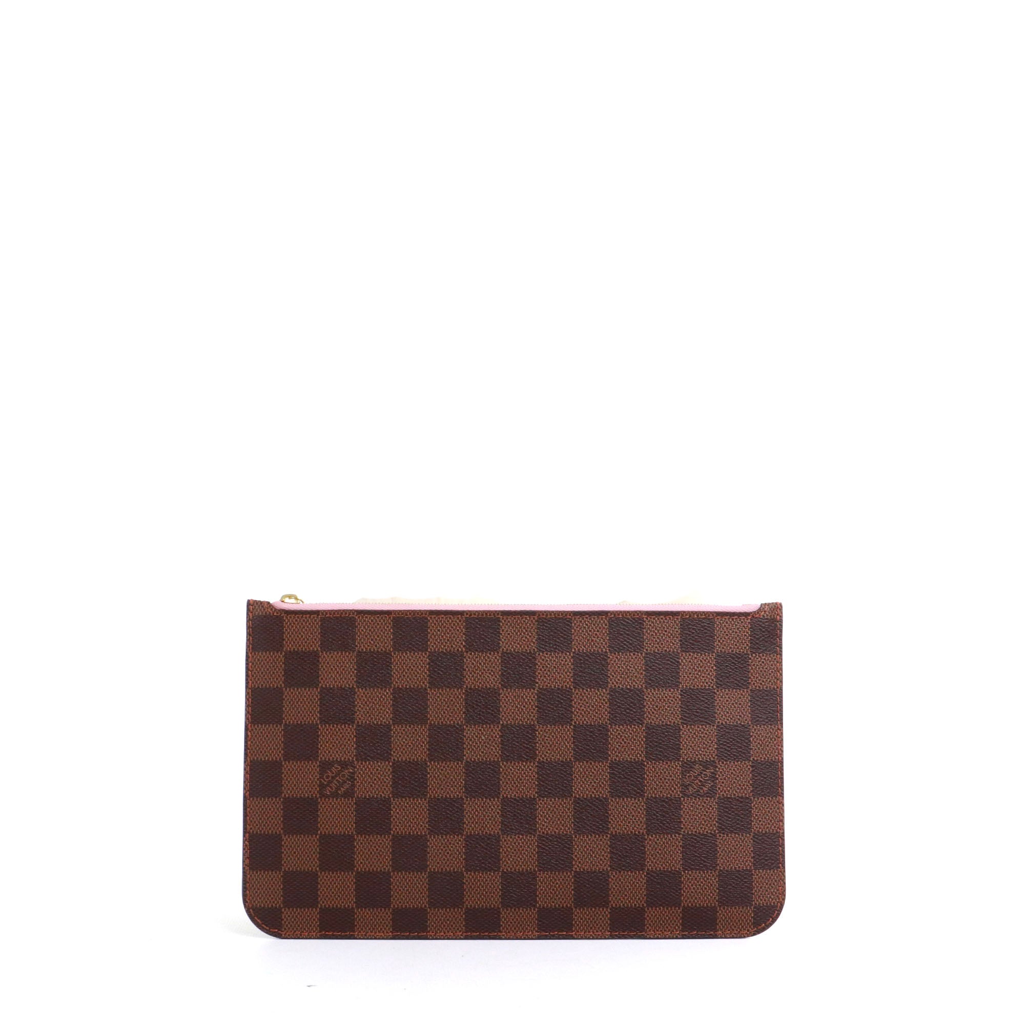 LOUIS VUITTON - Pochette Neverfull Louis Vuitton en toile enduite damier ébène