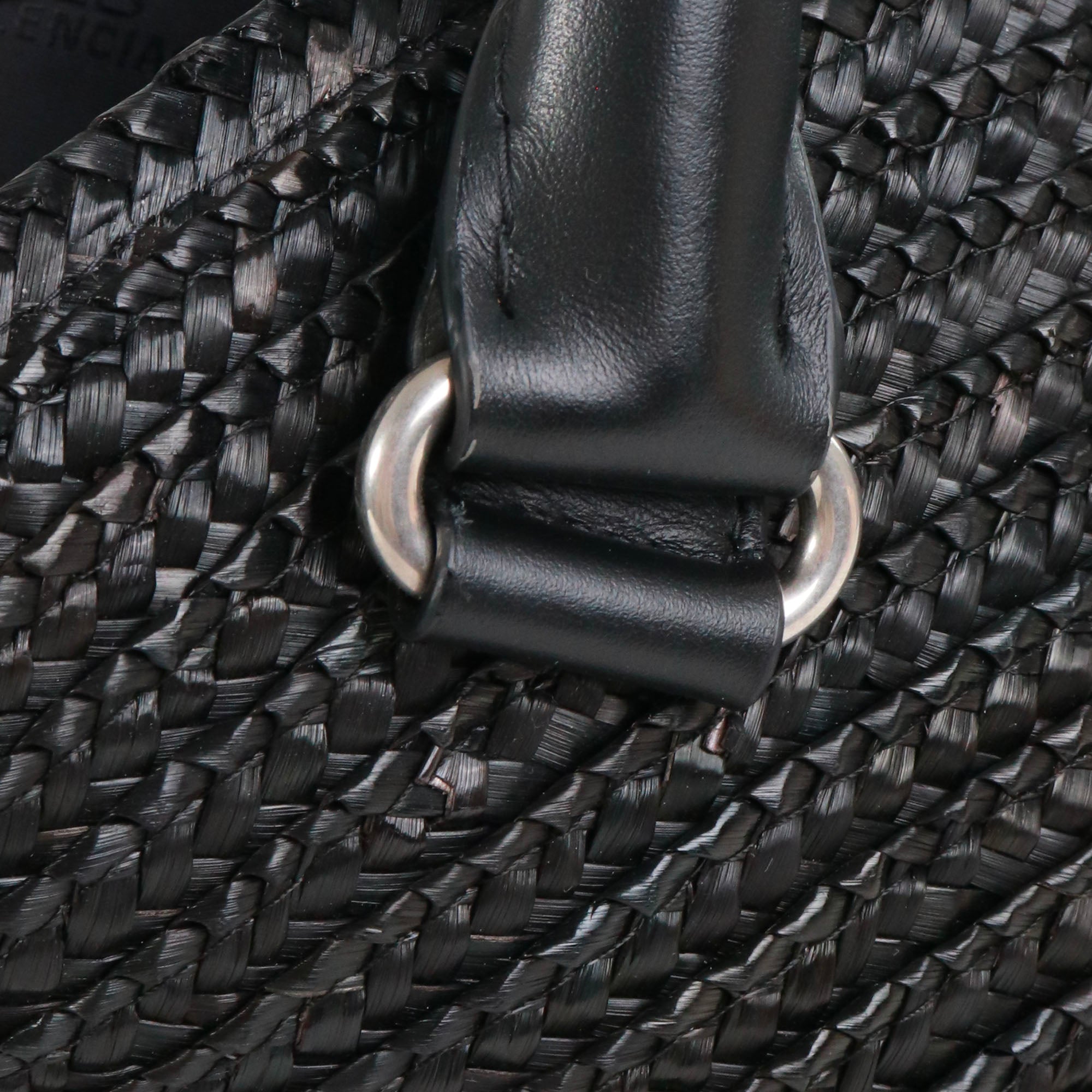 BALENCIAGA - Sac cabas Beach Medium Balenciaga en paille noire