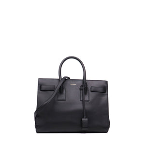 SAINT LAURENT - Sac de Jour Small Saint Laurent en cuir lisse noir