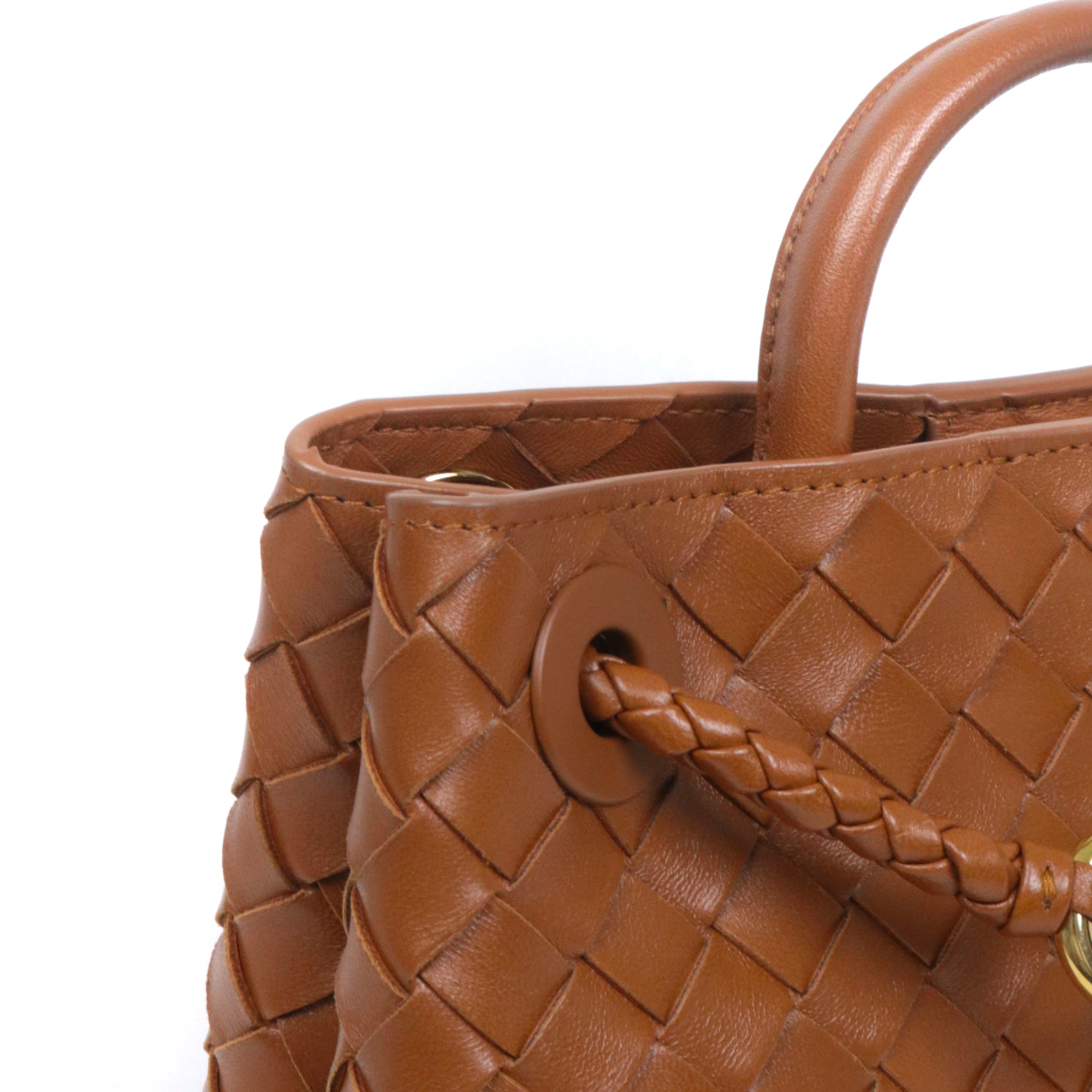 BOTTEGA VENETA - Sac à bandoulière Andiamo small Bottega Veneta en cuir marron