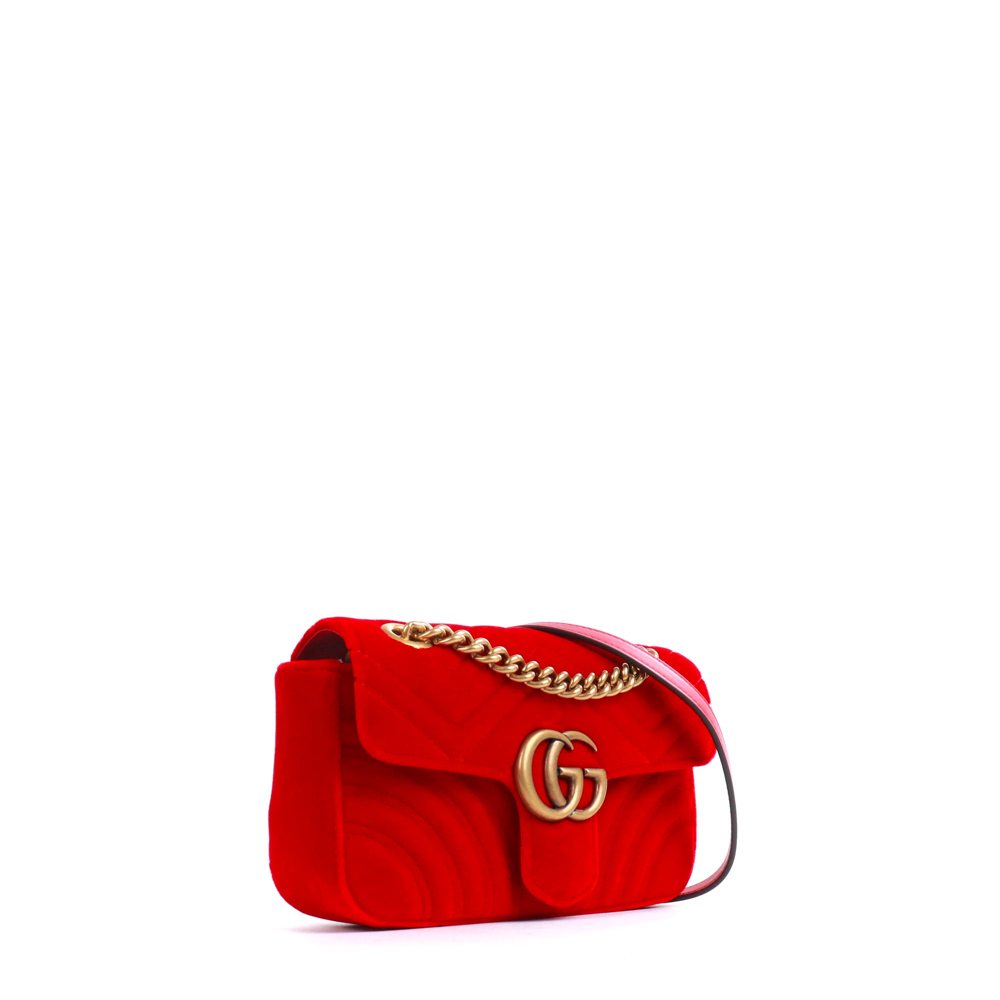 GUCCI - GG Marmont small velvet shoulder bag