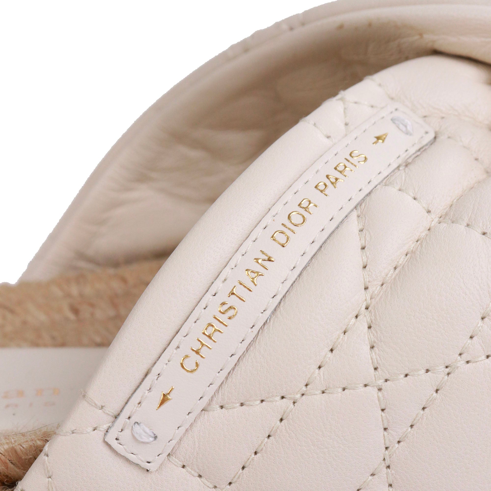 DIOR - Sandales D-Twist Dior en cuir blanc cassé (T38)