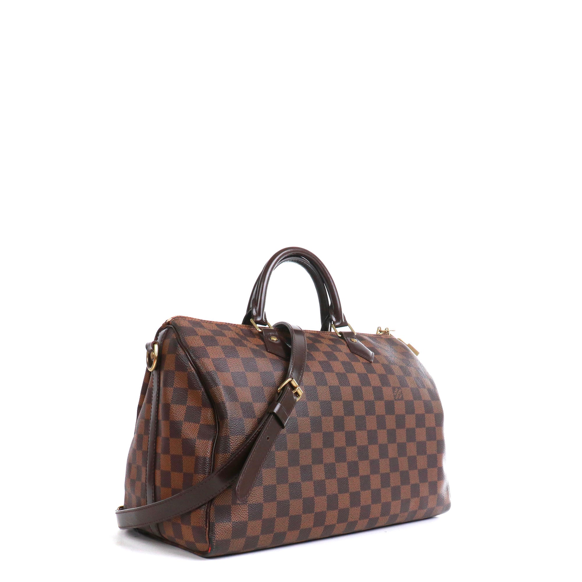 LOUIS VUITTON - Sac à bandoulière Speedy 35 Louis Vuitton en toile Damier Ébène