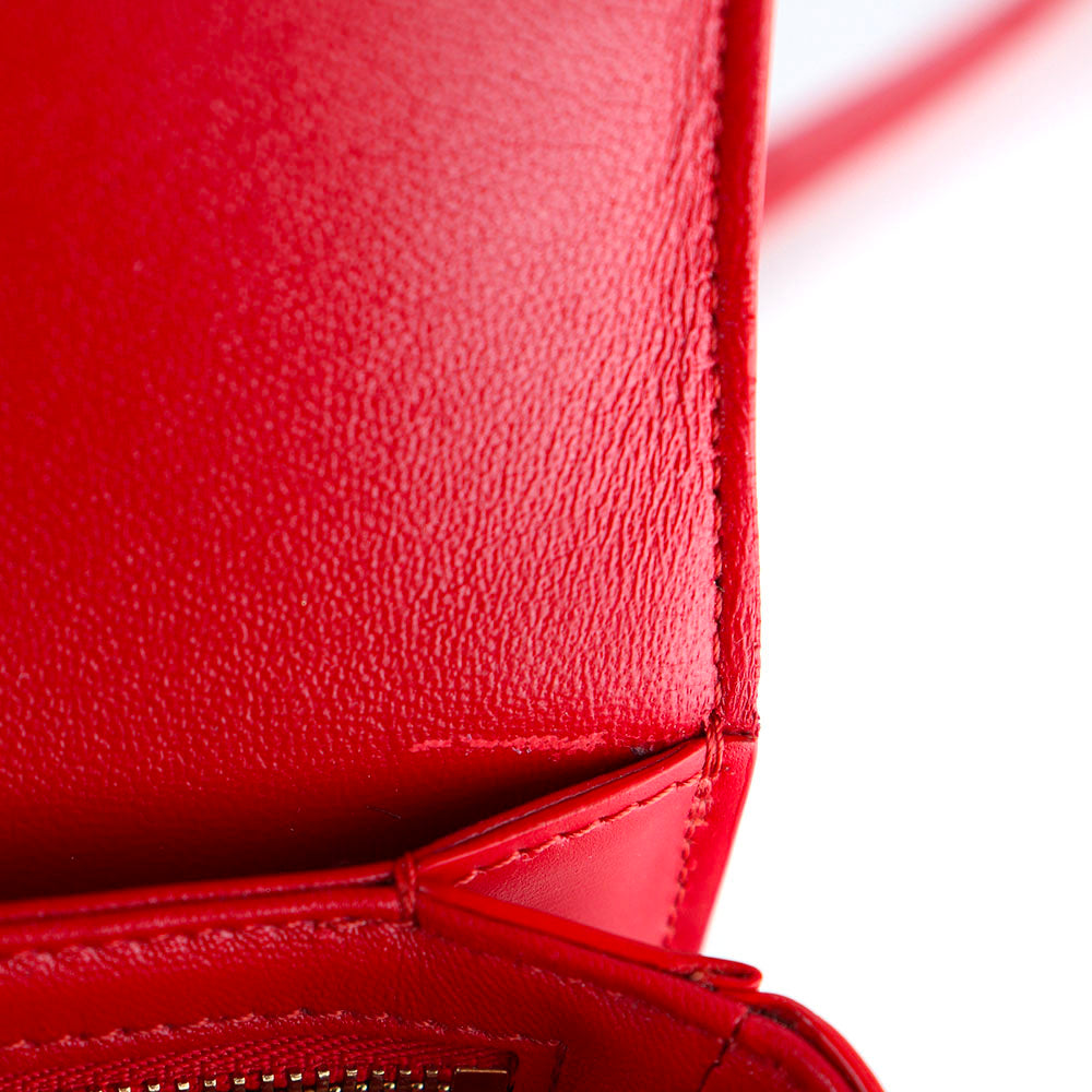 CELINE - Triomphe teen shoulder bag in red leather