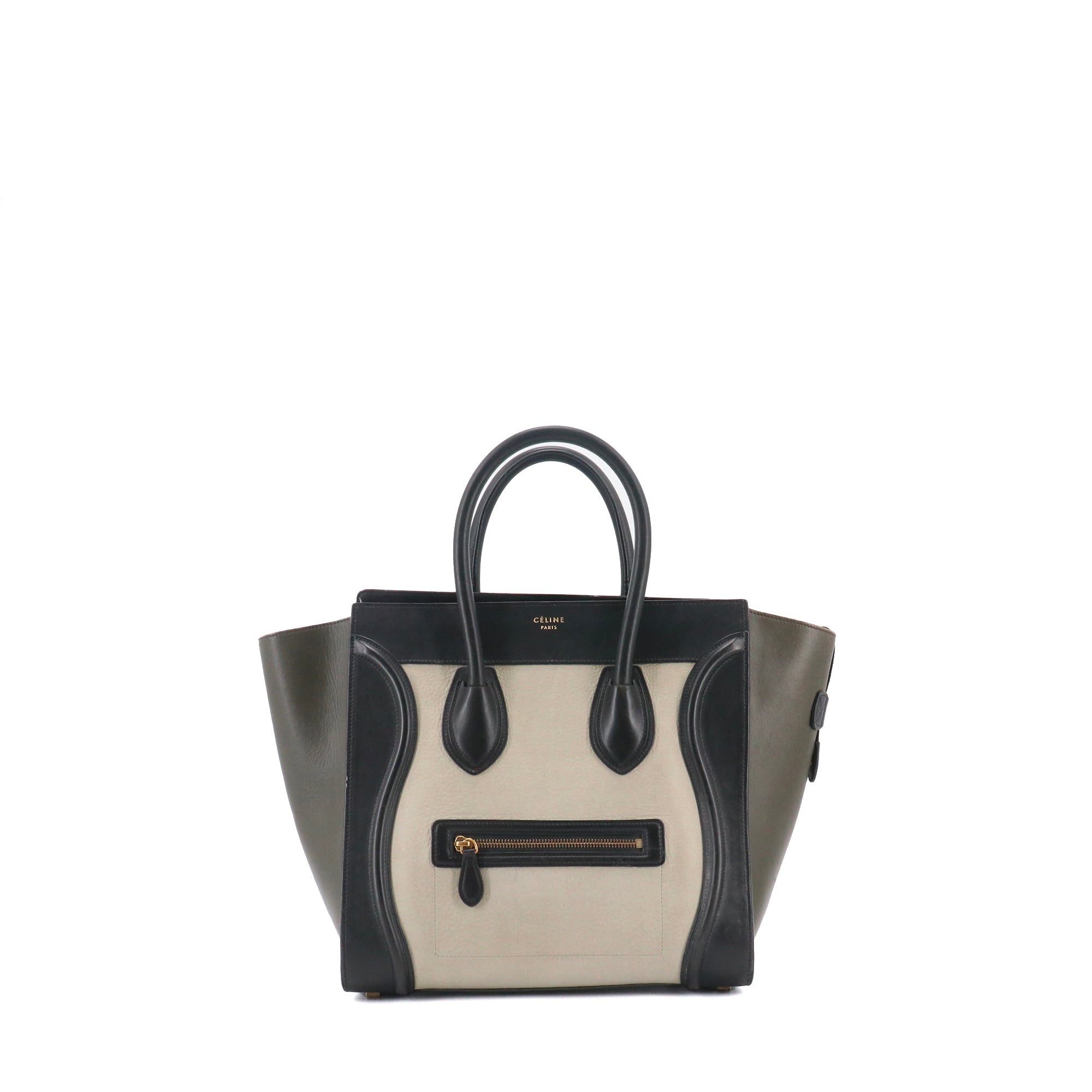 CELINE - Sac à main Luggage Celine en cuir tricolore