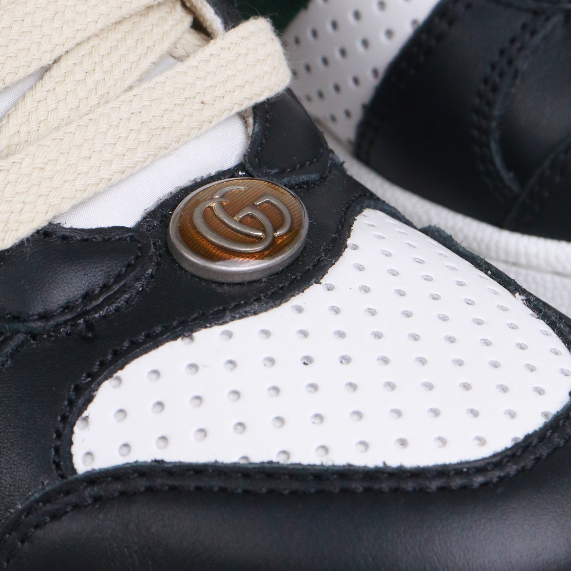 GUCCI - Sneakers Screener Gucci à lacets en cuir noir (T35,5)