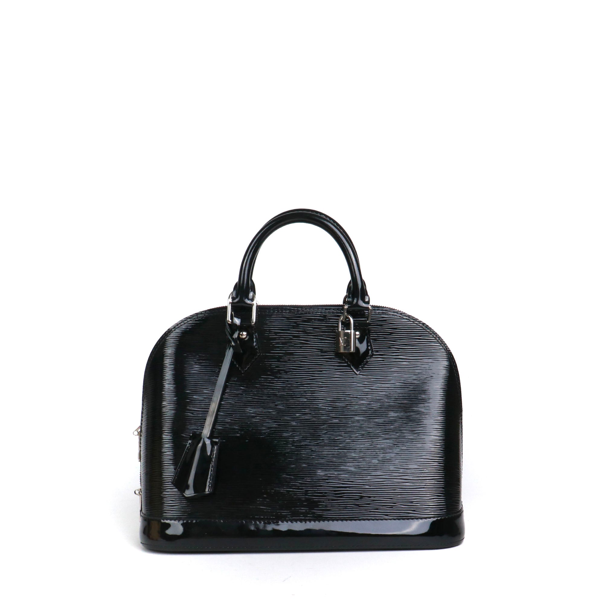 LOUIS VUITTON - Sac à main Alma PM Louis Vuitton en cuir épi verni noir