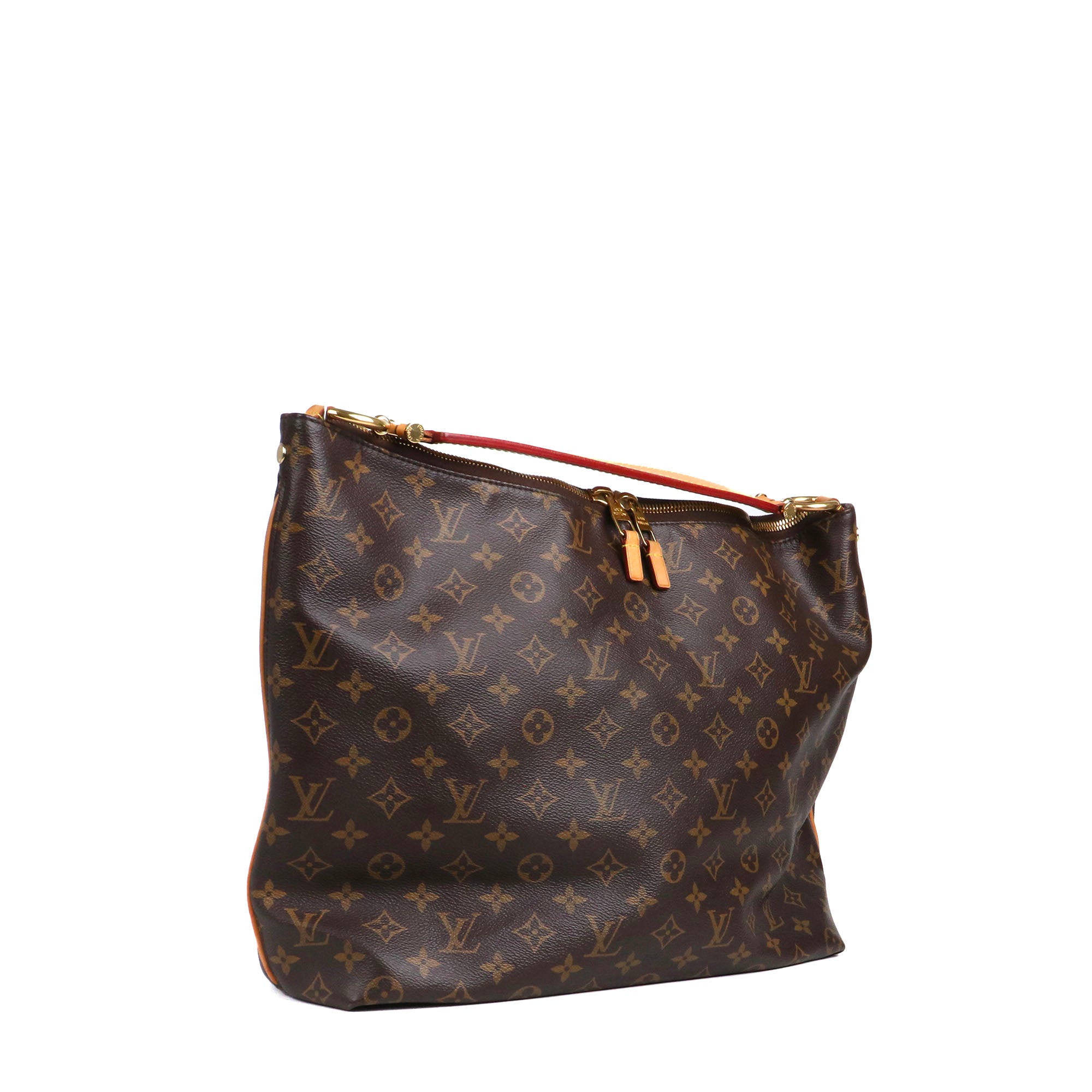 LOUIS VUITTON - Sac cabas Sully Louis Vuitton en toile enduite monogrammée marron