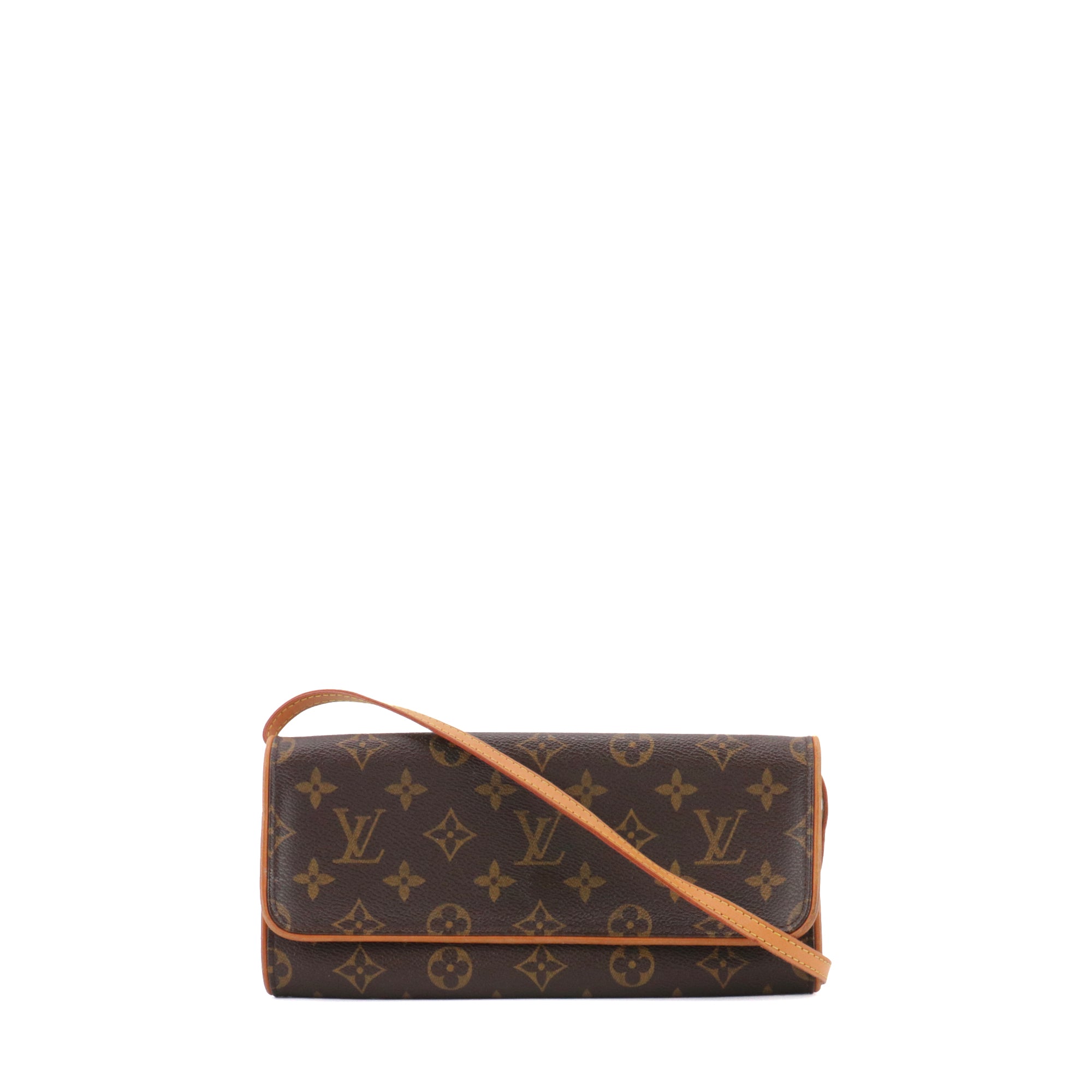 LOUIS VUITTON - Sac à bandoulière Pochette Twin Louis Vuitton en toile monogrammée vintage
