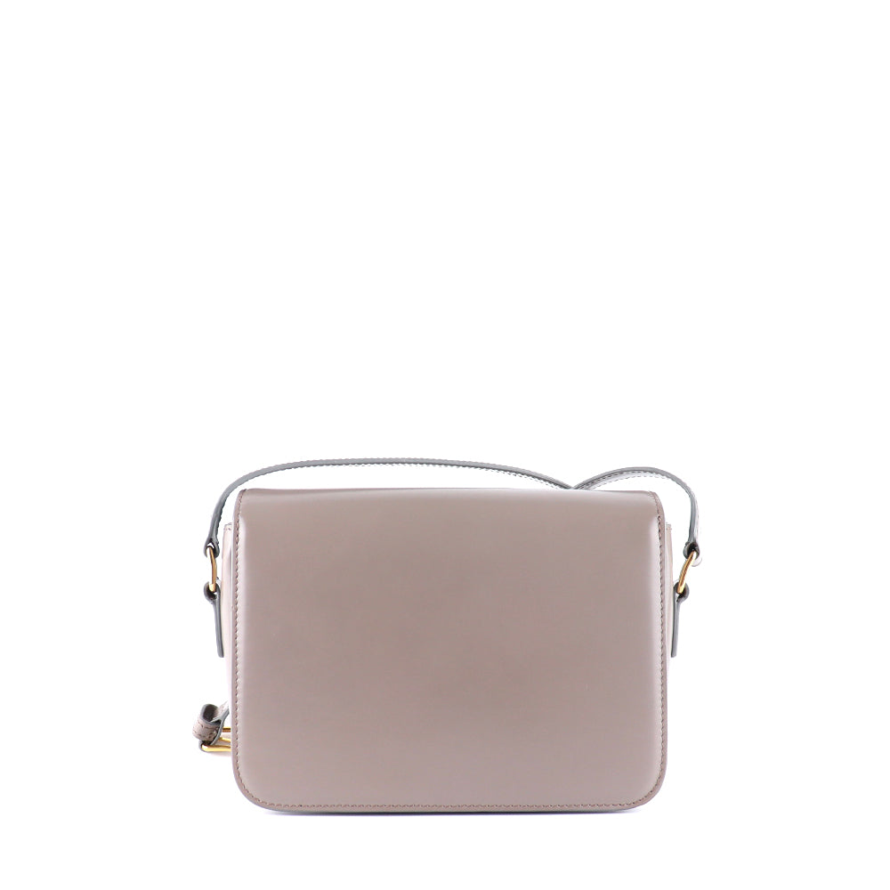 CELINE - Sac à bandoulière Triomphe teen en cuir box gris