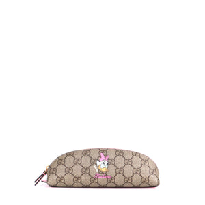 GUCCI - Trousse Disney x Gucci en toile monogrammée marron