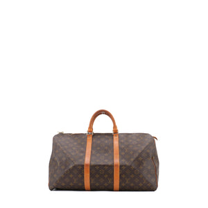 LOUIS VUITTON - Sac de voyage Keepall 50 Louis Vuitton en toile monogrammée