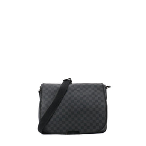 LOUIS VUITTON - Sac à bandoulière Daniel GM Louis Vuitton en toile damier graphite