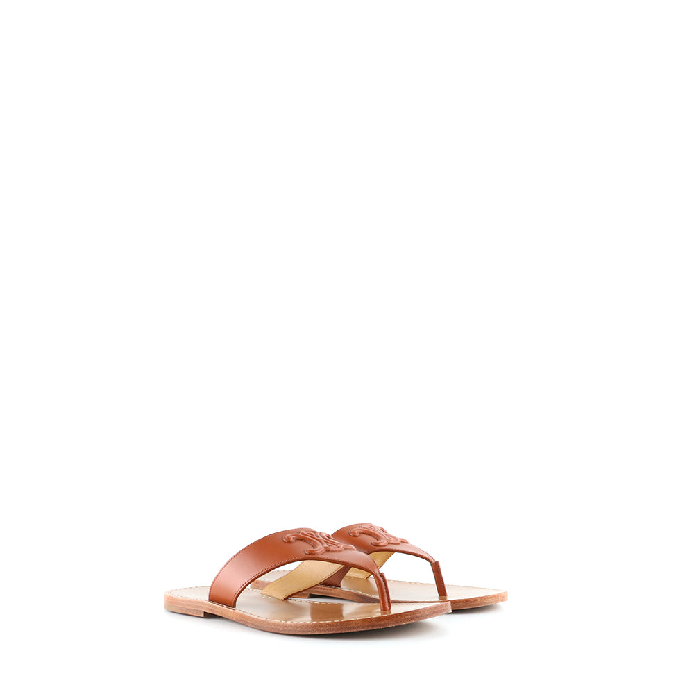 CELINE - Sandales Triomphe en cuir (T37)