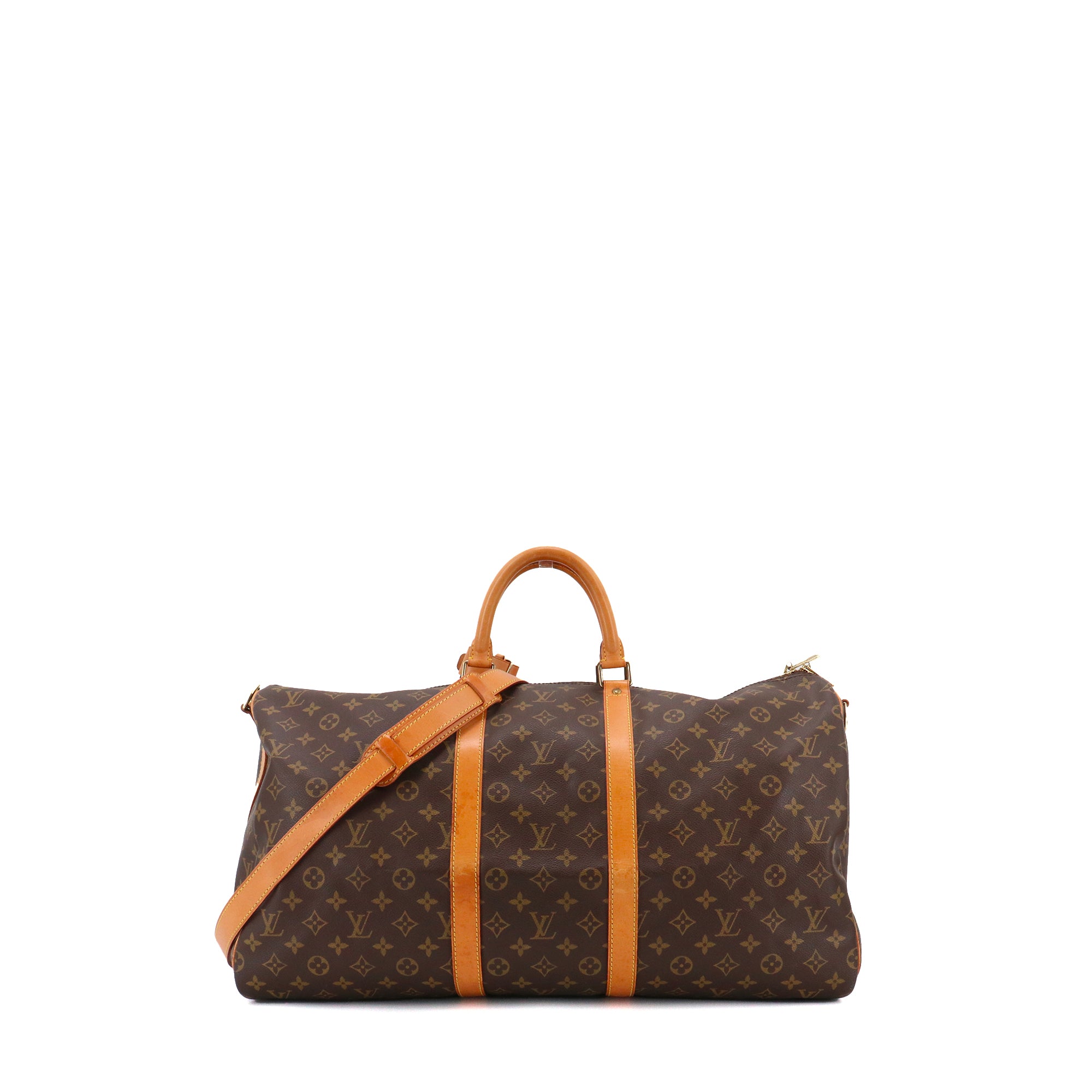 cuir glace louis vuitton backpack LOUIS VUITTON - Pre-owned Keepall 55 travel bag in damier ebony canvas