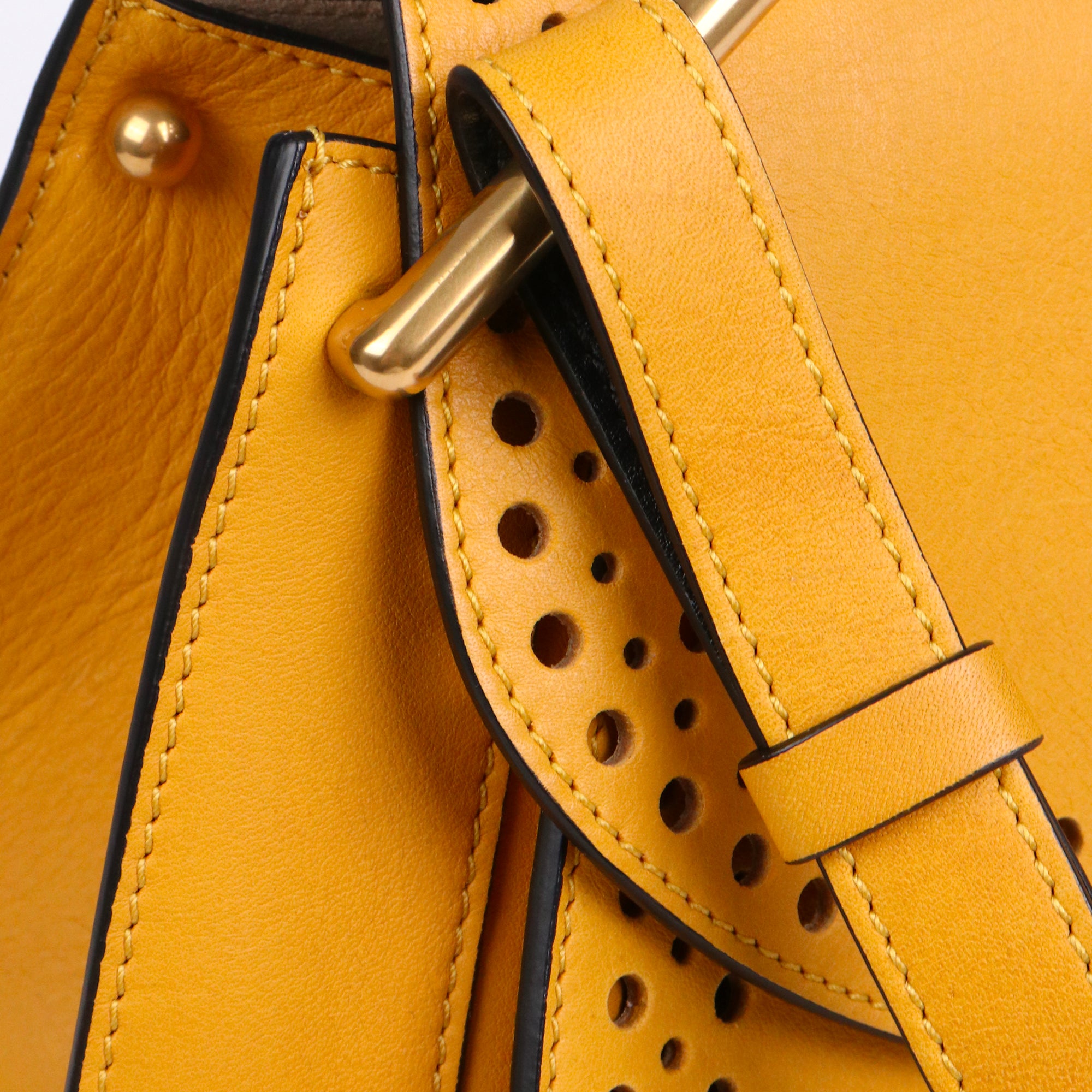 CHLOÉ - Sac à bandoulière Hudson Chloé en cuir jaune