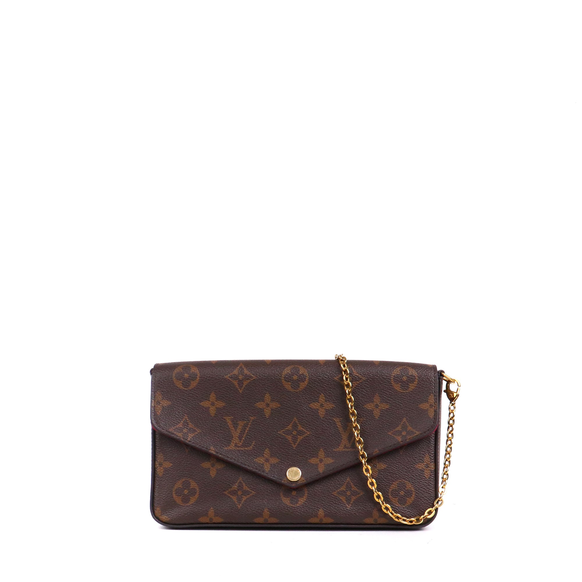 LOUIS VUITTON - Pochette Félicie Louis Vuitton en toile monogrammée marron