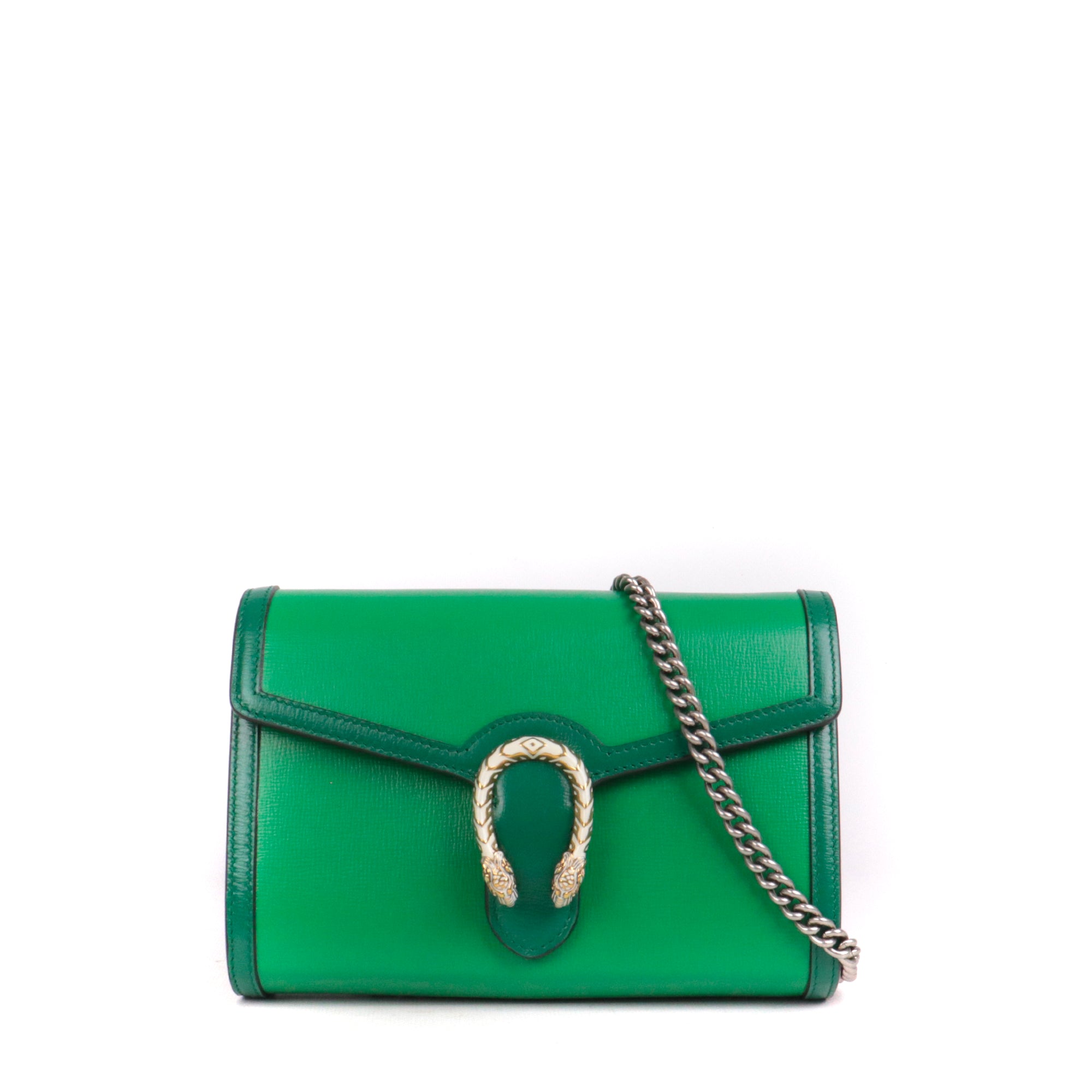 GUCCI - Sac à bandoulière Dionysus Wallet On Chain Gucci en cuir vert