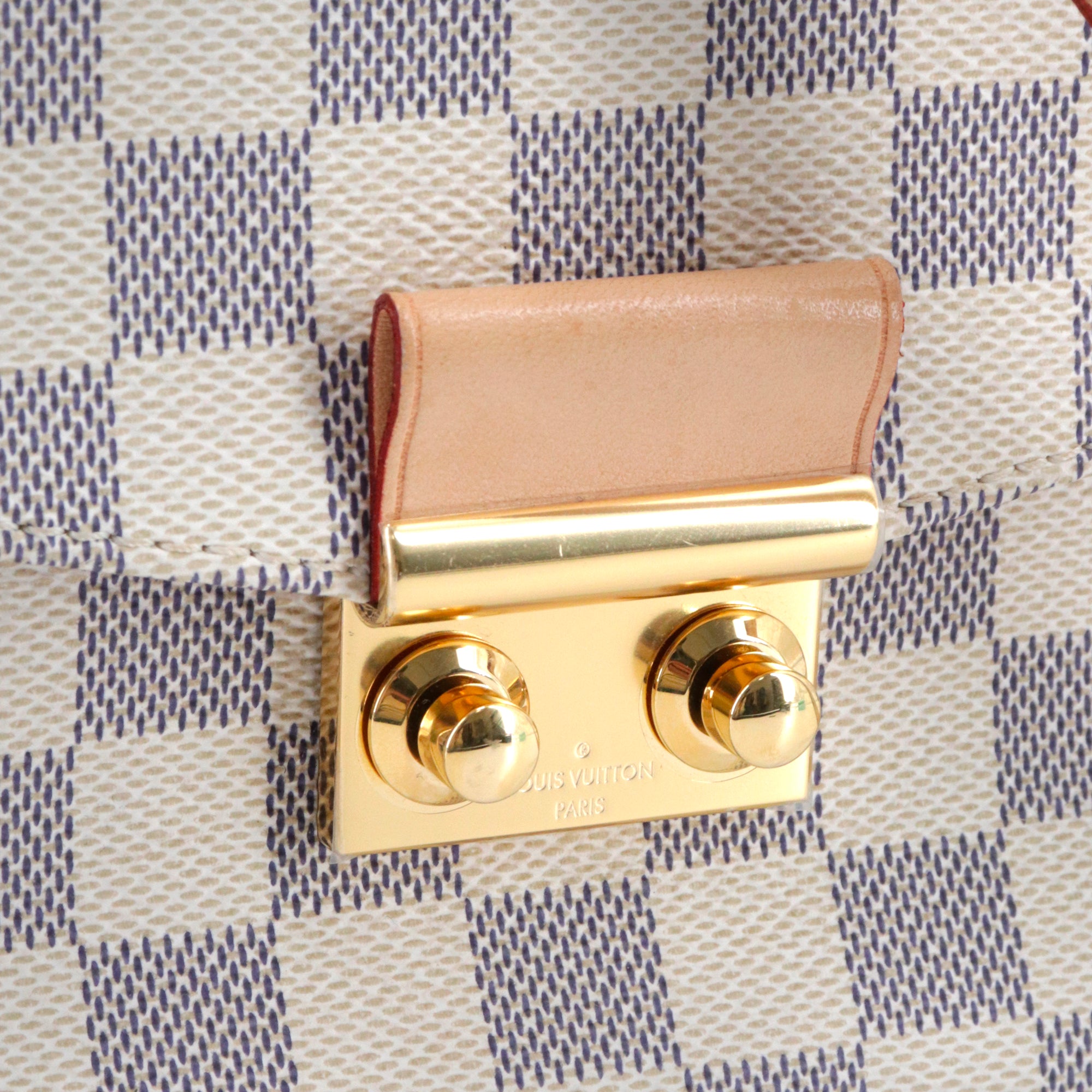 LOUIS VUITTON - Sac à bandoulière Croisette Louis Vuitton en toile damier azur