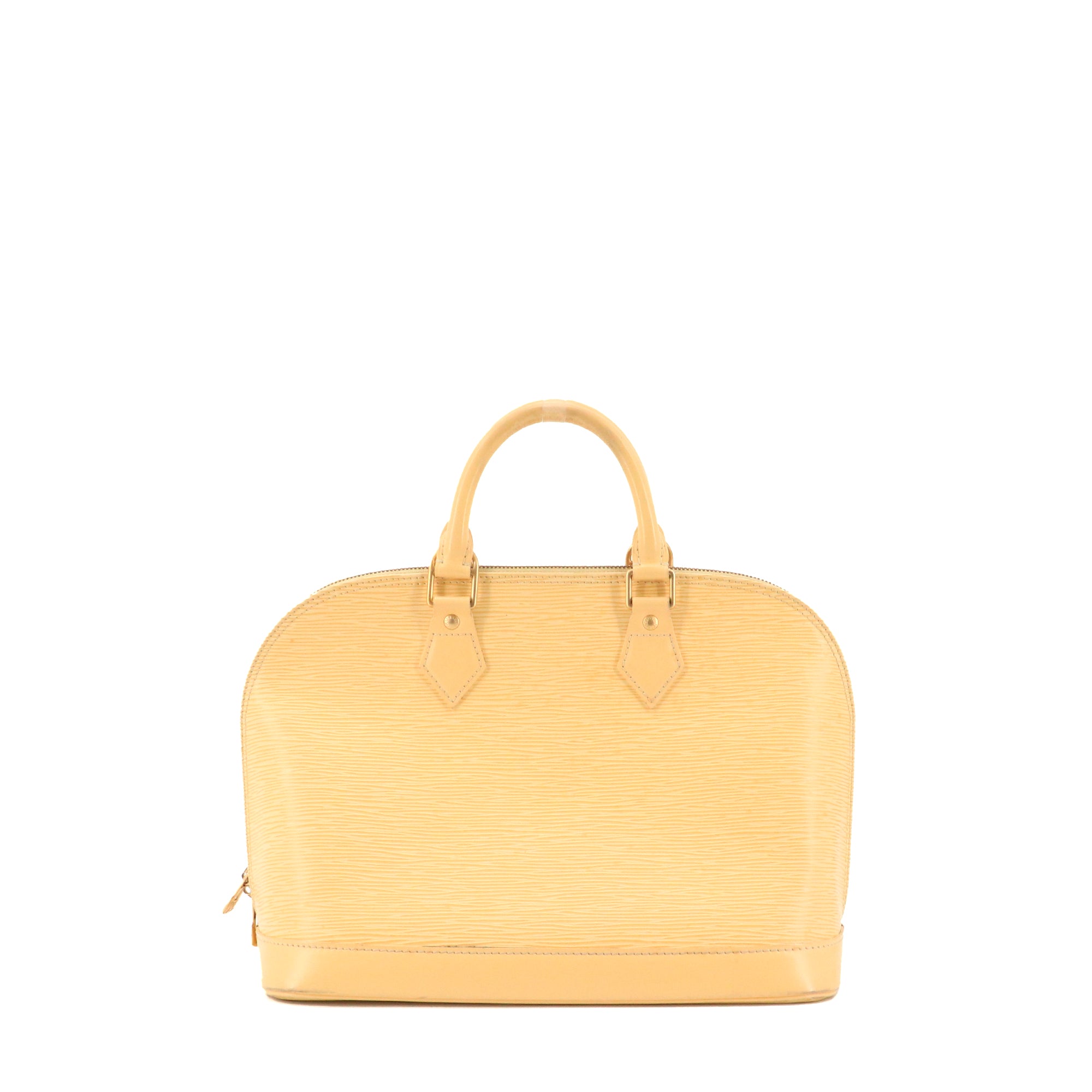 LOUIS VUITTON - Sac à main Alma PM Louis Vuitton en cuir épi jaune pastel