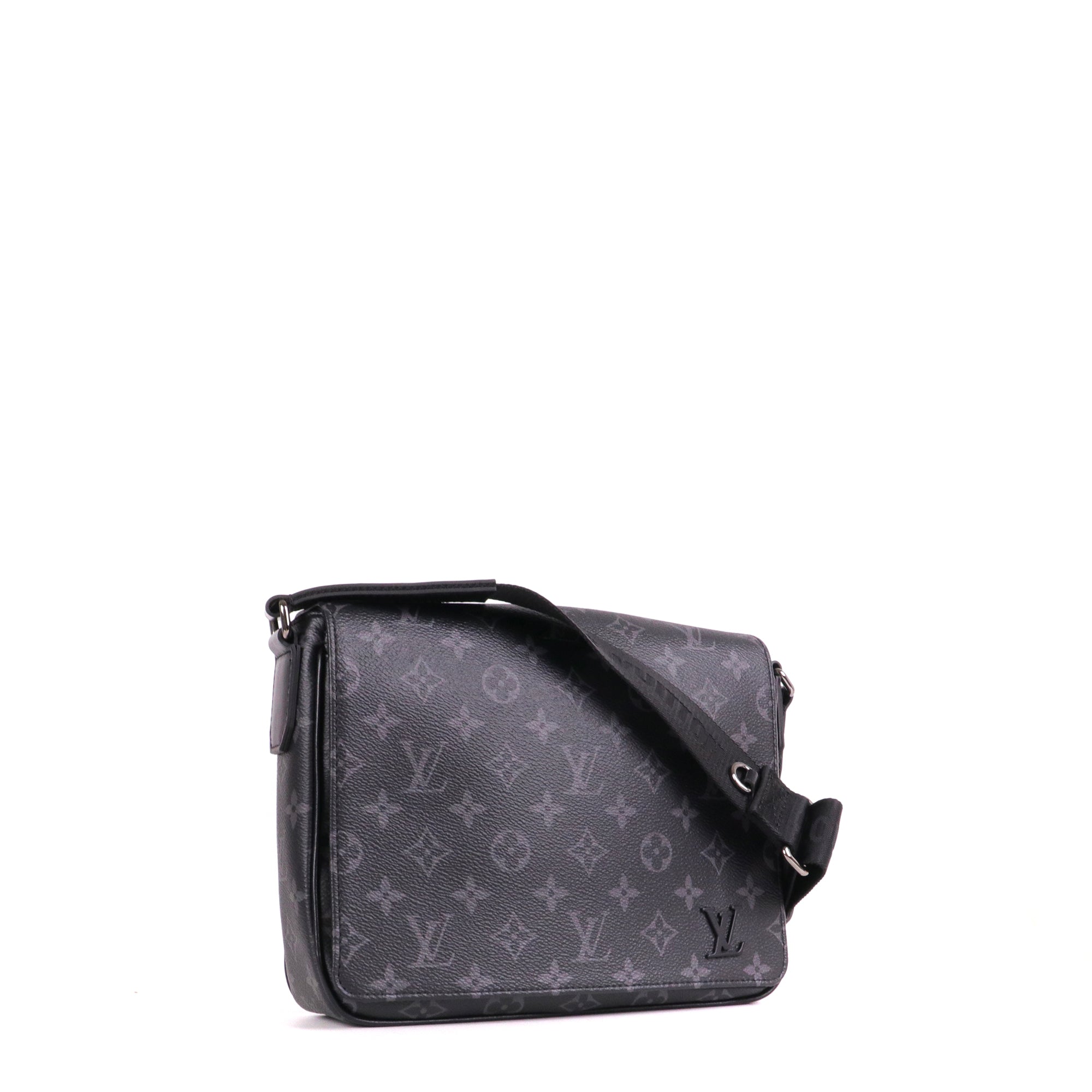 LOUIS VUITTON - Sac à bandoulière District PM Louis Vuitton en toile graphite