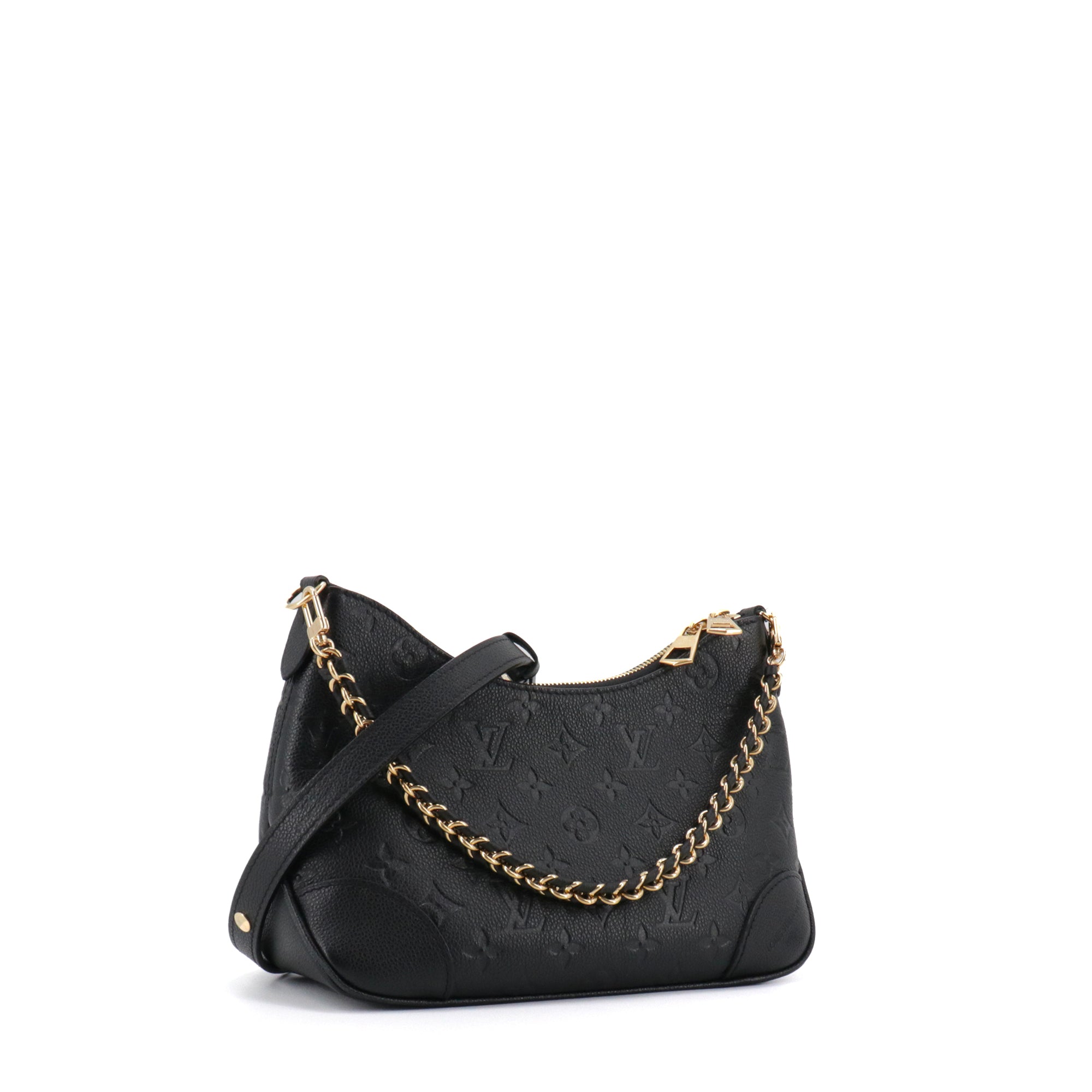 LOUIS VUITTON - Sac à bandoulière Boulogne Louis Vuitton en cuir empreinte noir