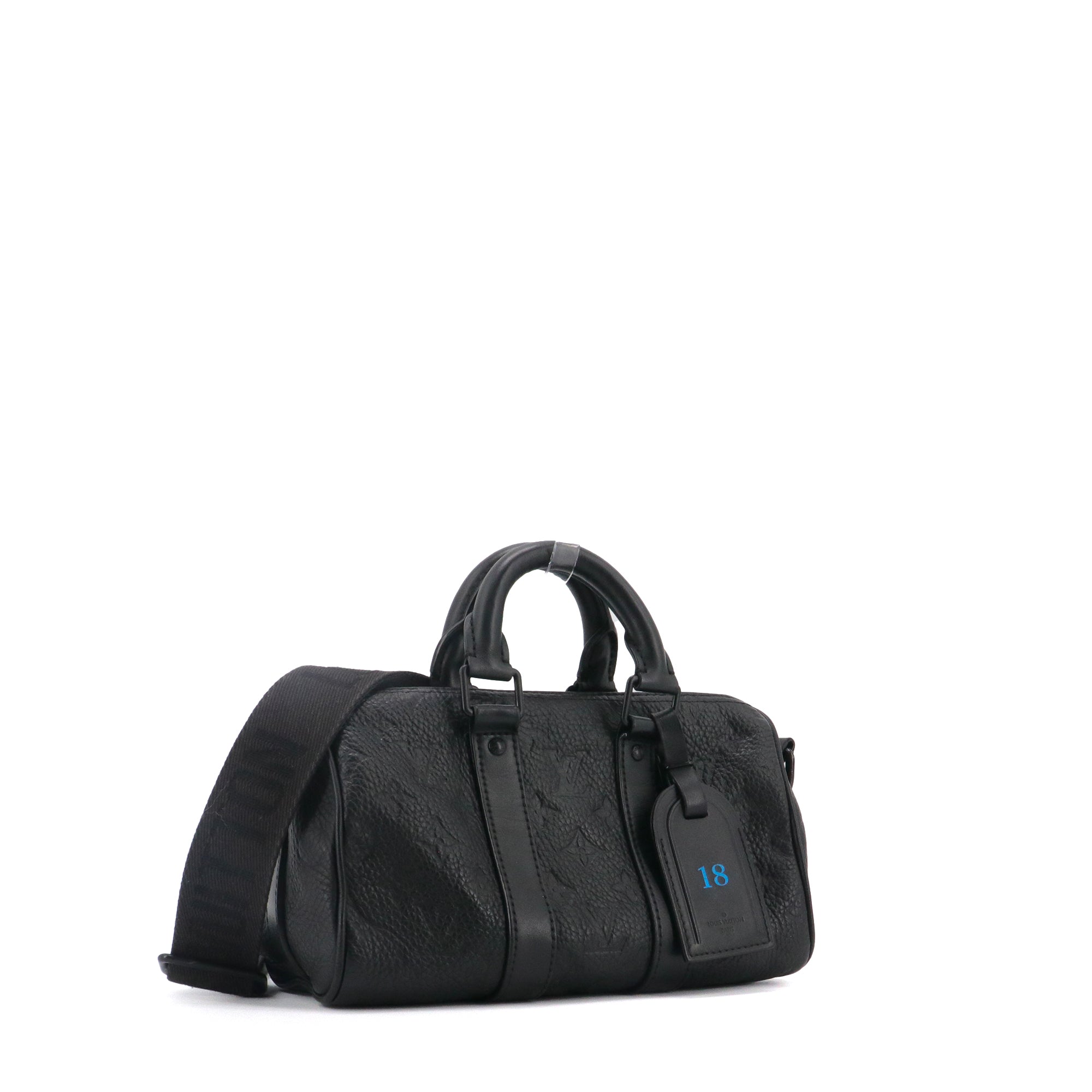 LOUIS VUITTON - Sac de bandoulière Keepall XS Louis Vuitton en cuir empreinte noir