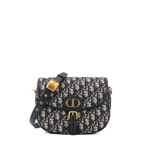 DIOR - Sac à bandoulière Bobby Dior en toile Dior oblique bleu marine