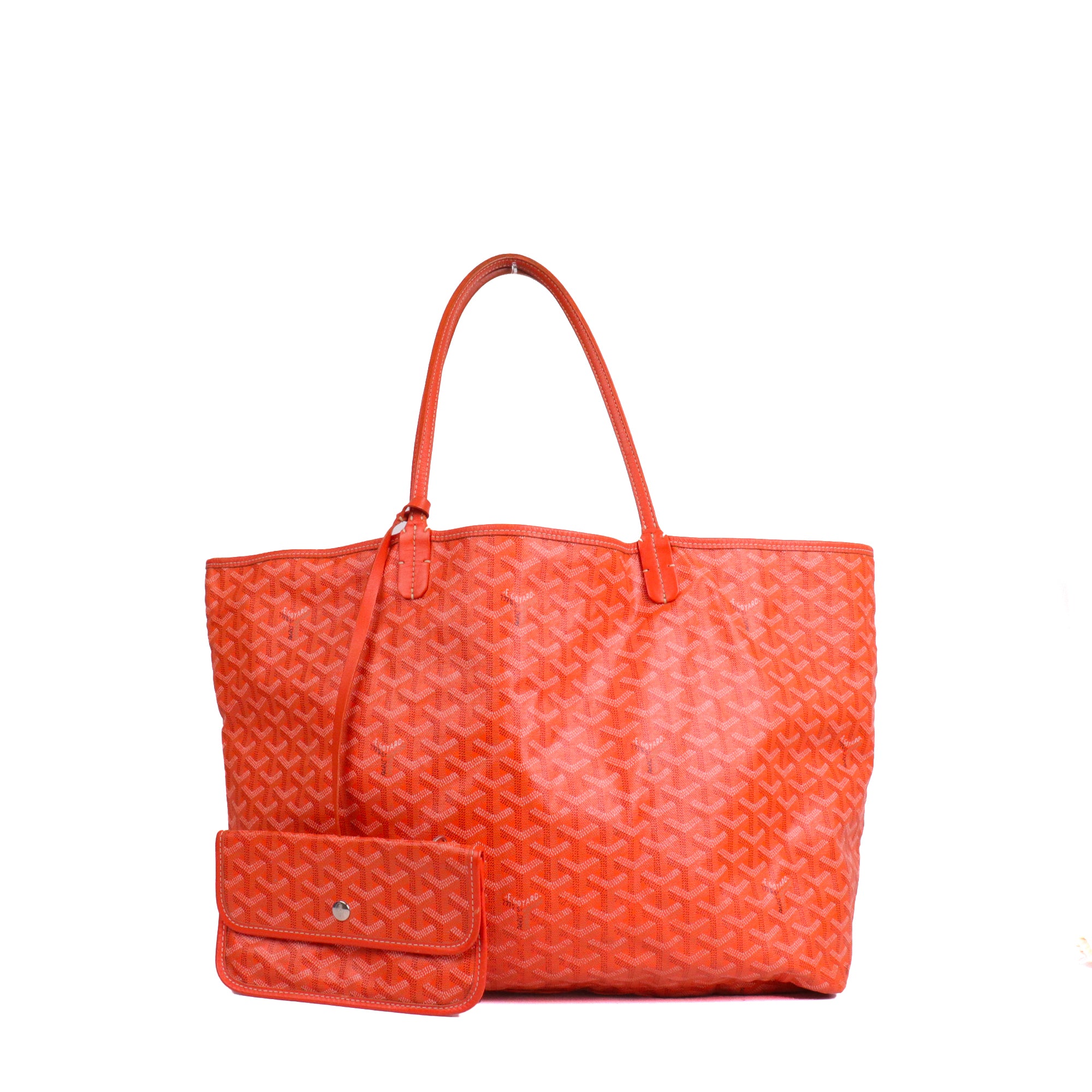 GOYARD - Sac cabas Saint Louis GM Goyard en toile enduite orange