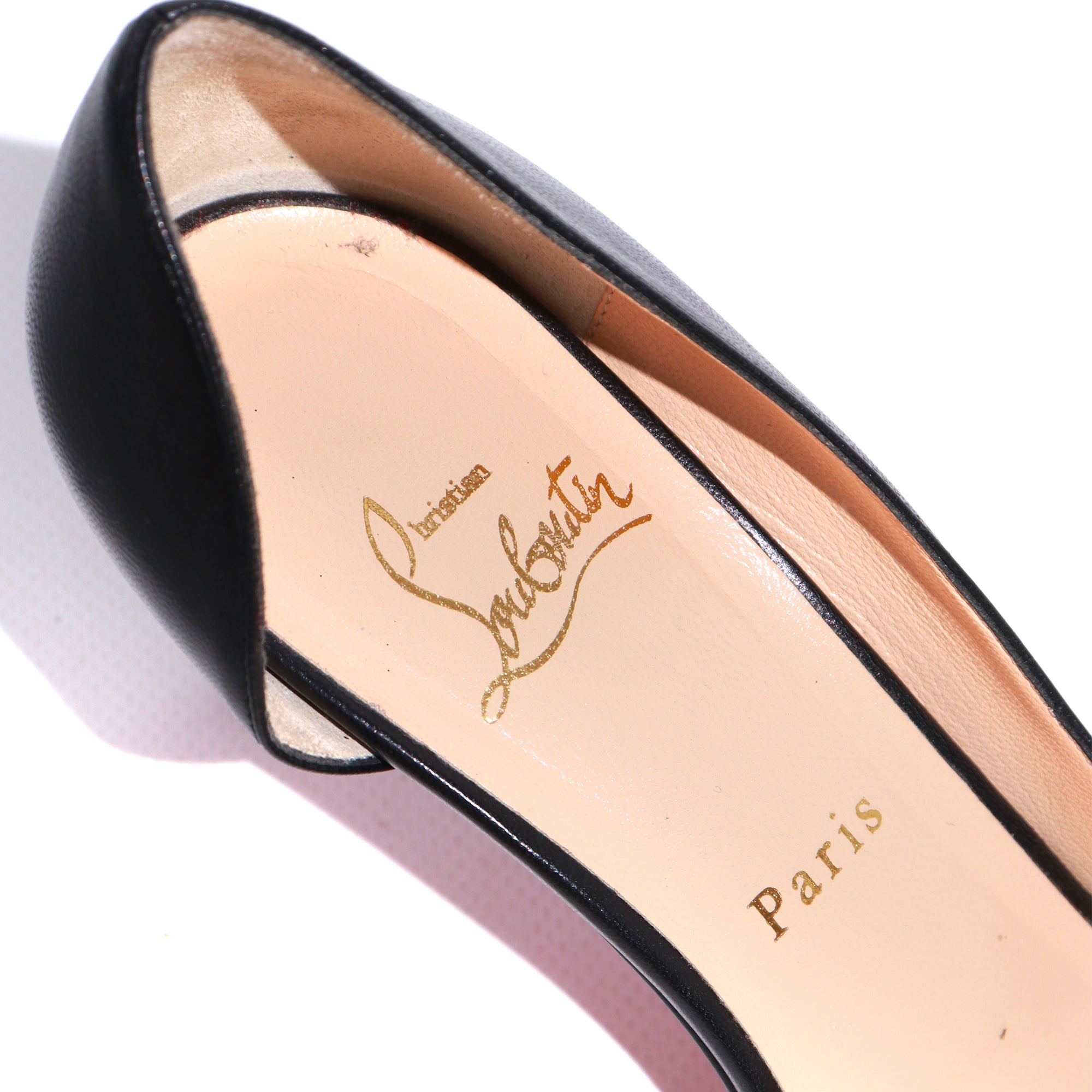 LOUBOUTIN - Escarpins Iriza en cuir lisse noir (T38,5)